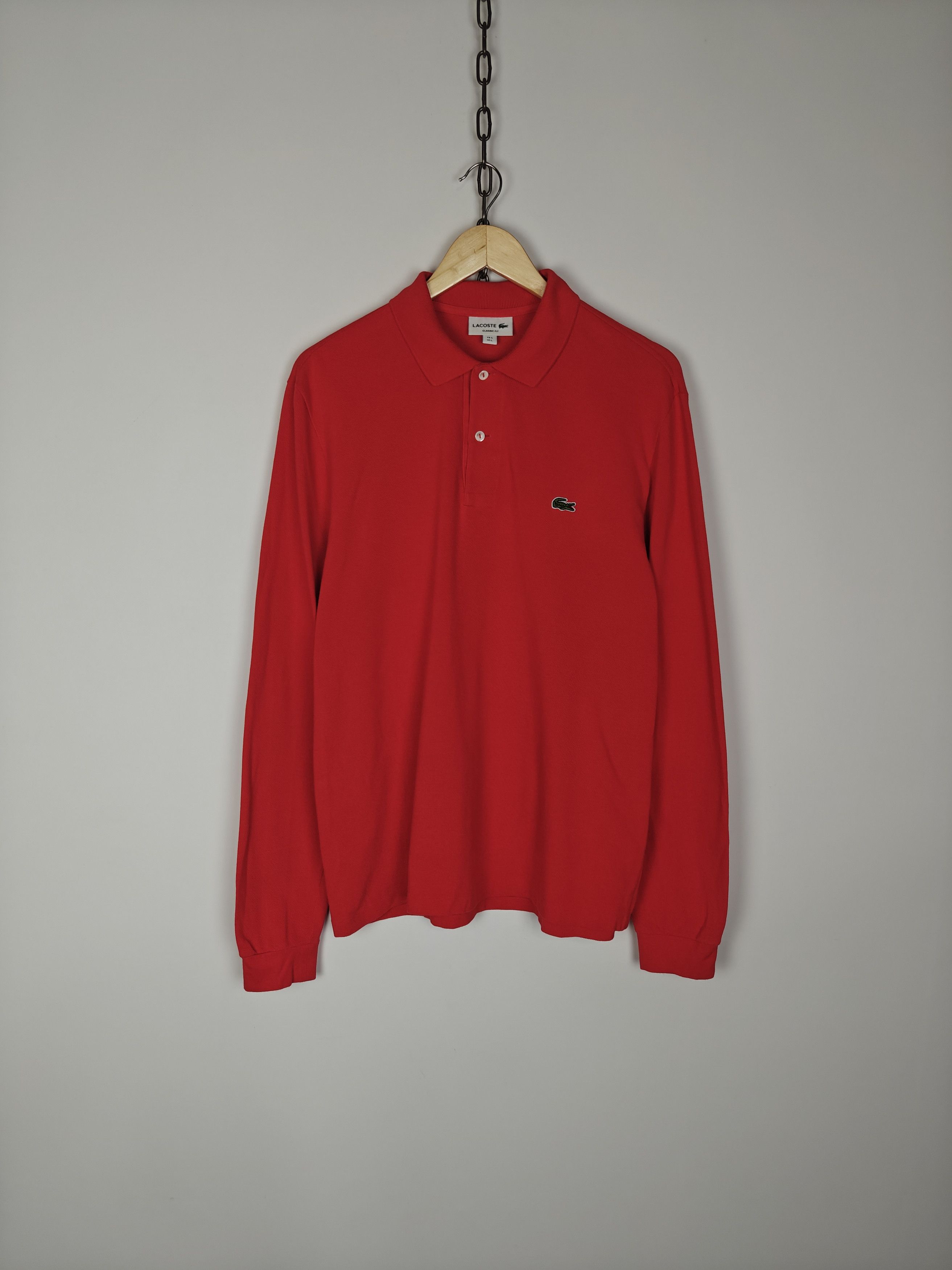 Lacoste Lacoste Basic Long Sleeve Pullover Logo Red size L Size US L / EU 52-54 / 3 - 1 Thumbnail