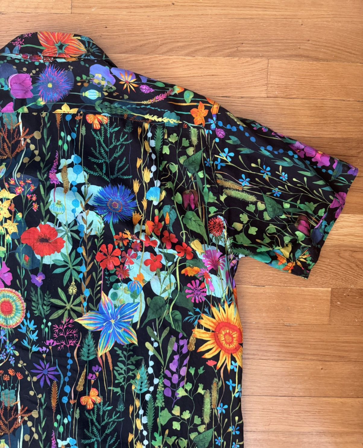 Engineered Garments Engineered Garments Black Floral Lawn Camp Shirt Size US S / EU 44-46 / 1 - 8 Thumbnail
