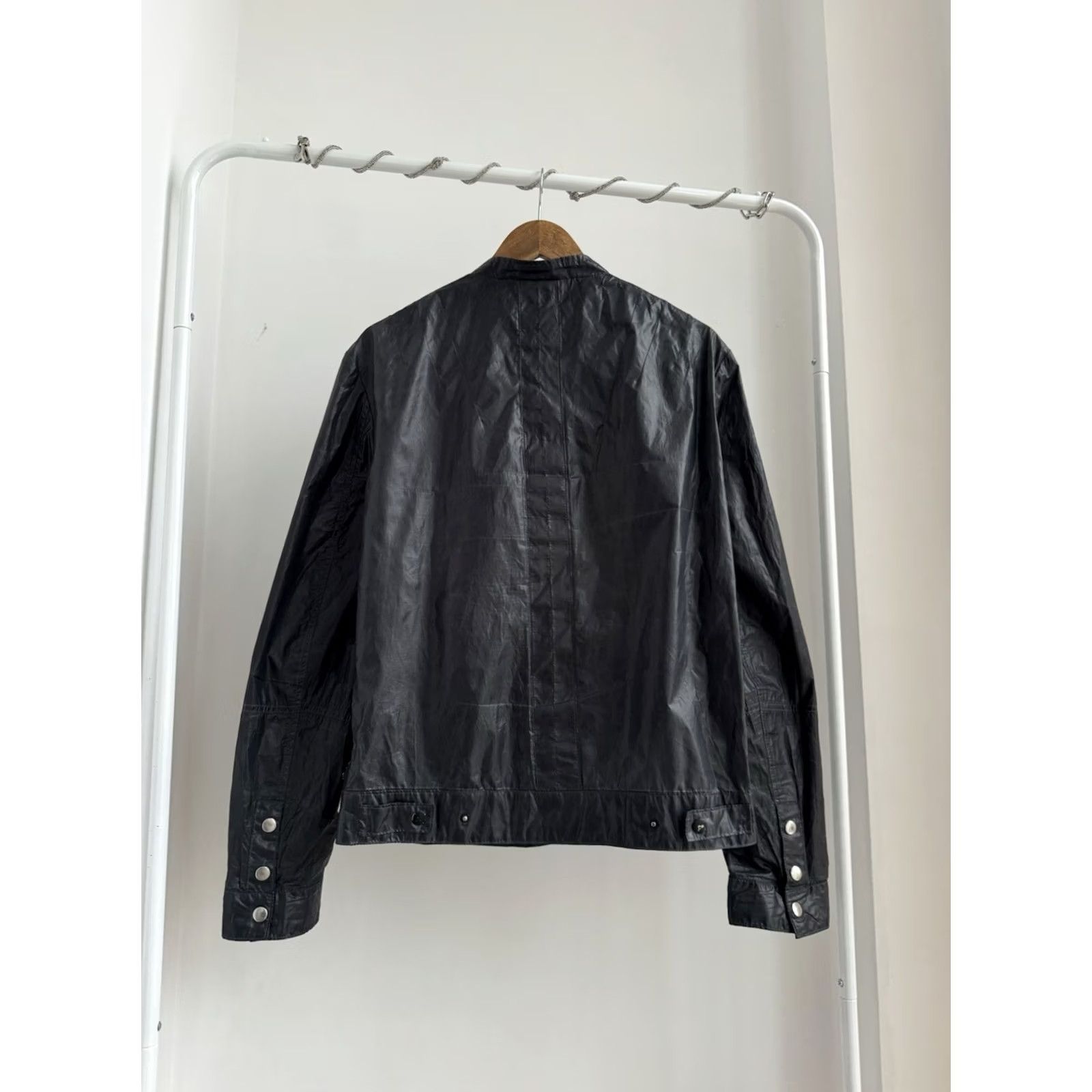 Allsaints VINTAGE AllSaints Jacket Mens Biker Coat 80s 90s Streetwear Gray L Size US L / EU 52-54 / 3 - 3 Thumbnail