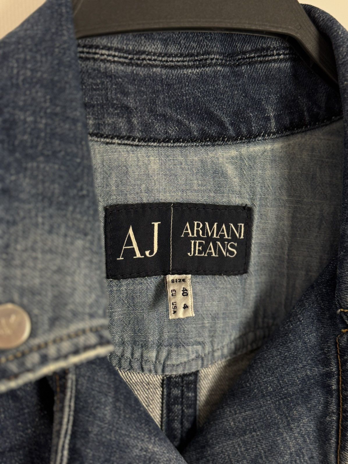Armani Y2K Armani Jeans Denim Biker Jacket Size S / US 4 / IT 40 - 6 Thumbnail