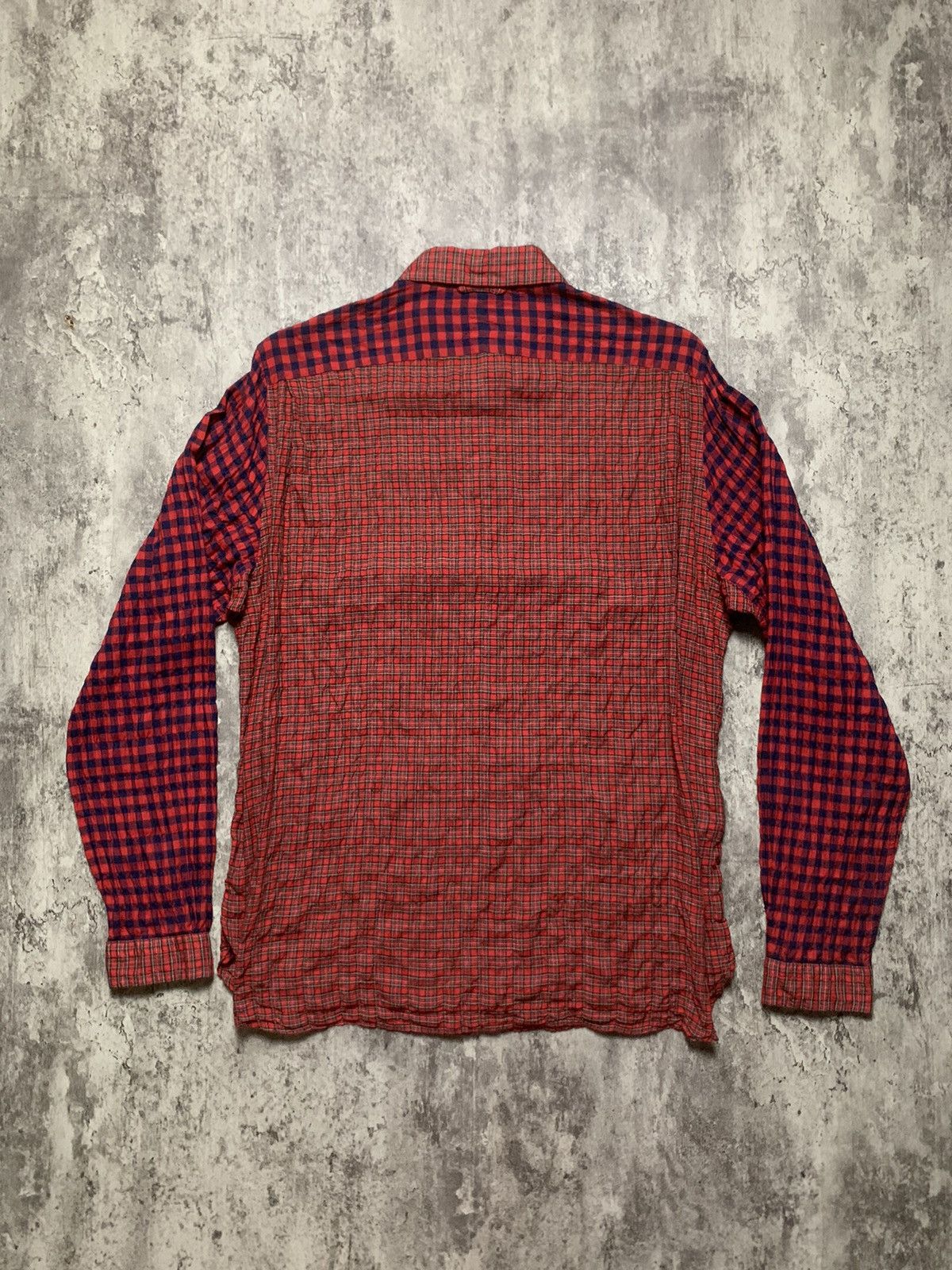 Comme des Garcons Yaeca Study Japanese Multi Checkered Snap Button Up Size US L / EU 52-54 / 3 - 2 Thumbnail
