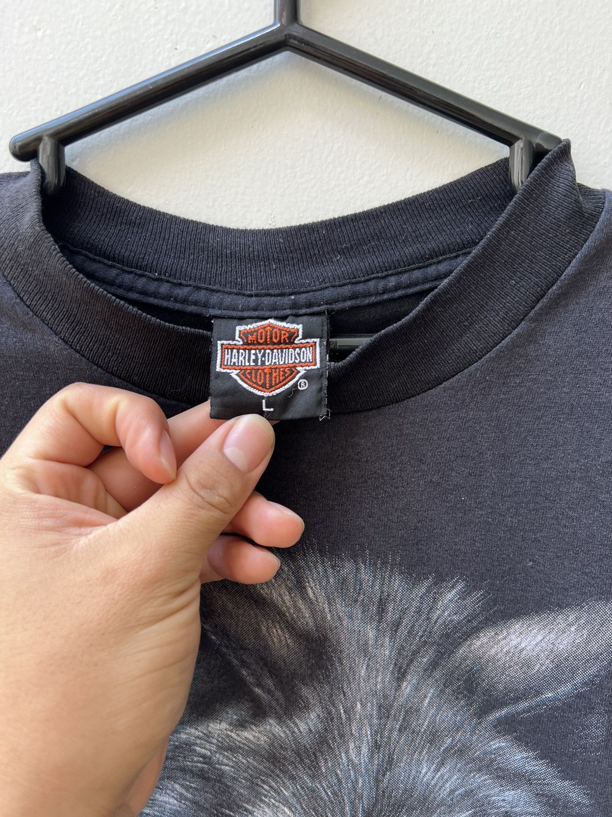 Harley Davidson Vintage 3D Emblem Harley Davidson Wolf 1992 Size US L / EU 52-54 / 3 - 4 Thumbnail