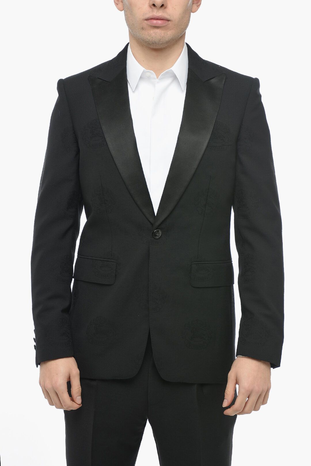 Burberry og1mm1125 Wool Embroidered Blazer in Black Size US M / EU 48-50 / 2 - 1 Thumbnail