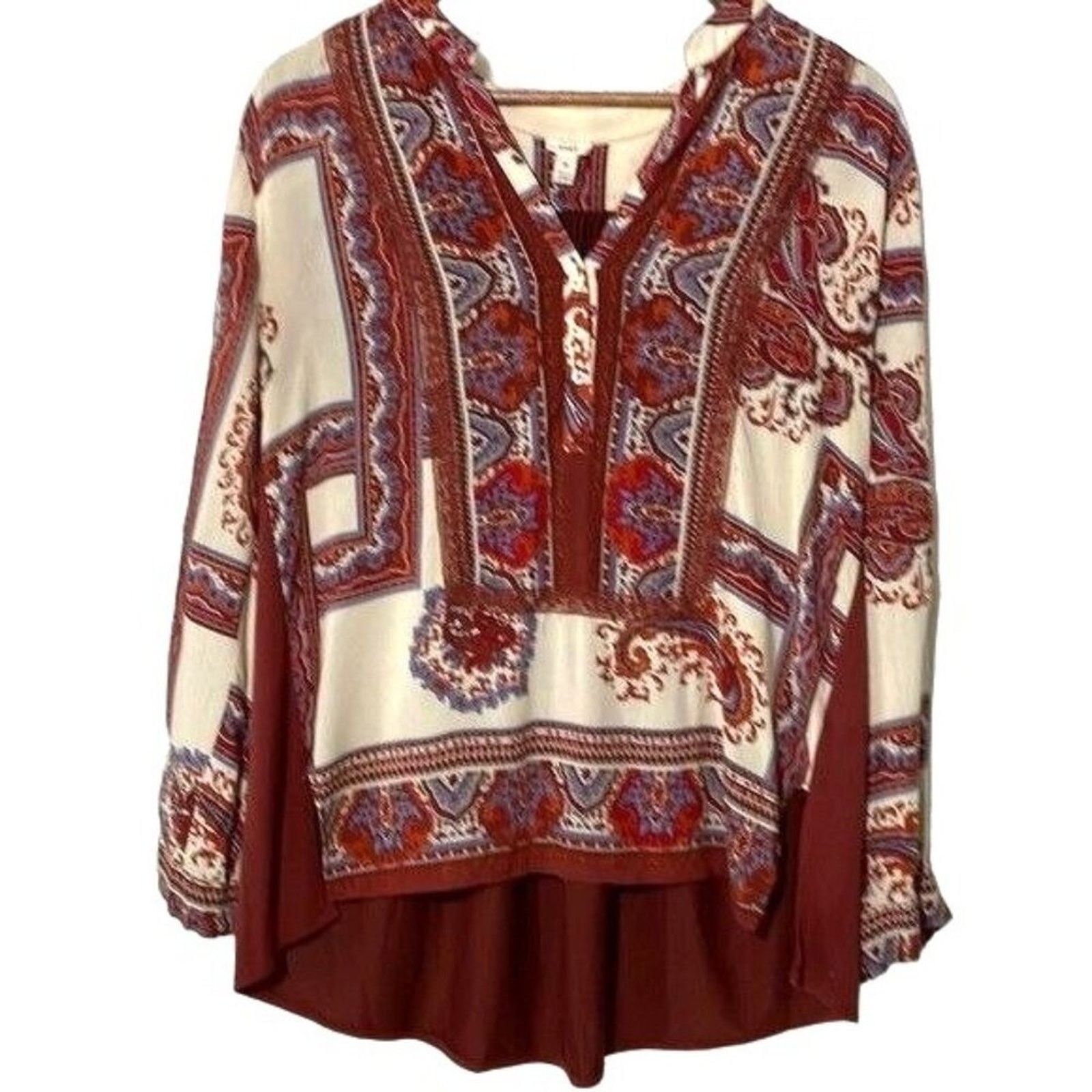 Anthropologie Anthropologie · Tiny Nahara Blouse · Rayon Split Neck Small Size S / US 4 / IT 40 - 2 Thumbnail