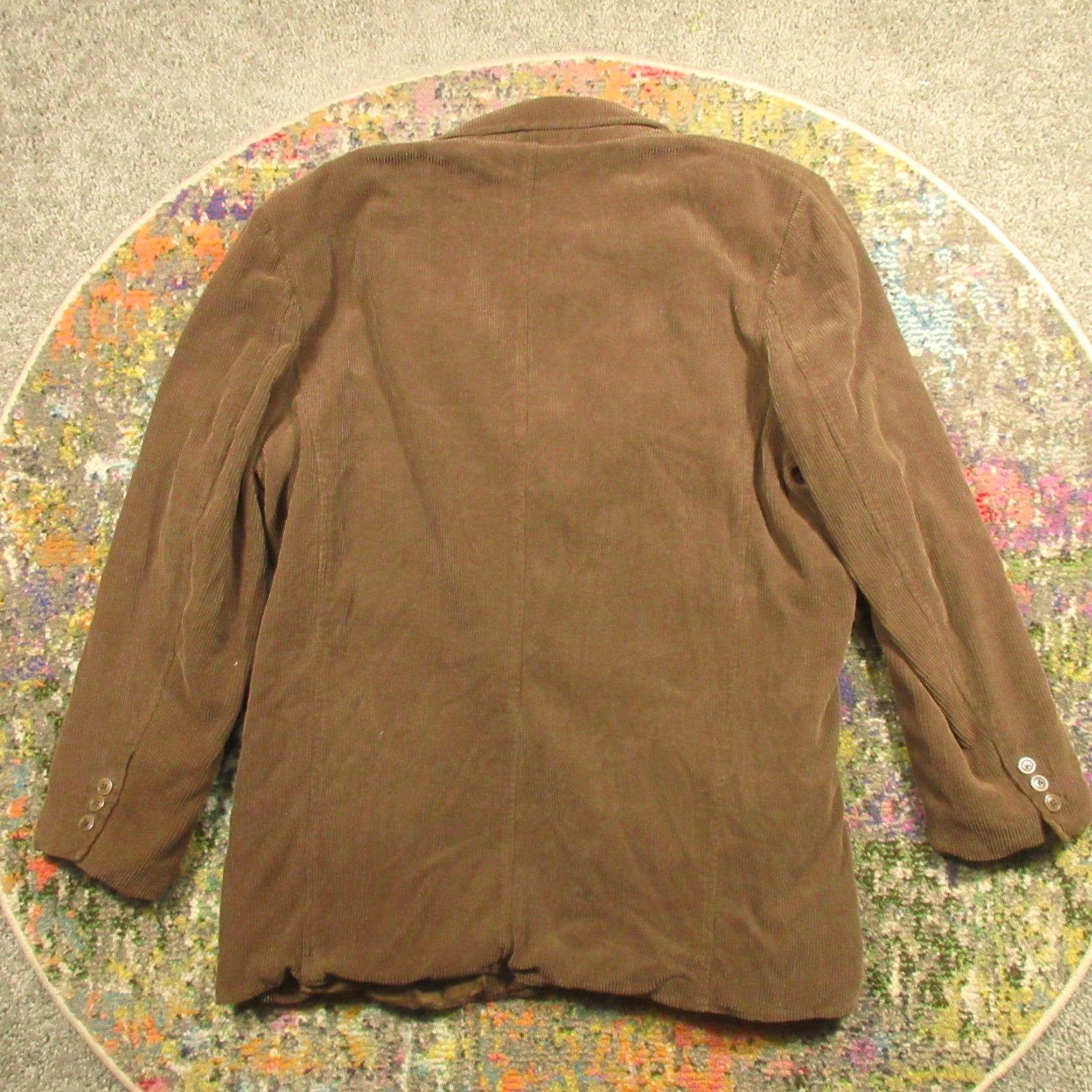 The Territory Ahead Territory Ahead Blazer Corduroy Mens XL Brown Silk Cotton 3 Button Sport Coat Size 46R - 2 Thumbnail