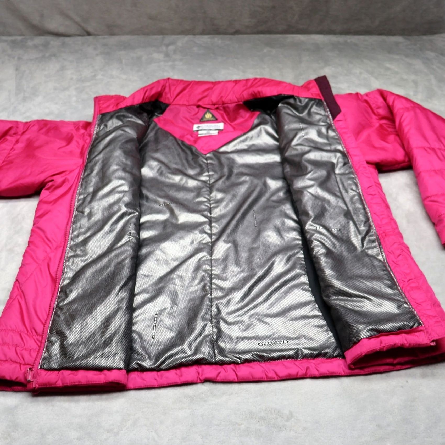 Vintage Columbia Jacket Women 2X Pink Puffer Omni-Heat Full Zip Outdoor Winter Size XXL / US 16-18 / IT 52-54 - 6 Thumbnail