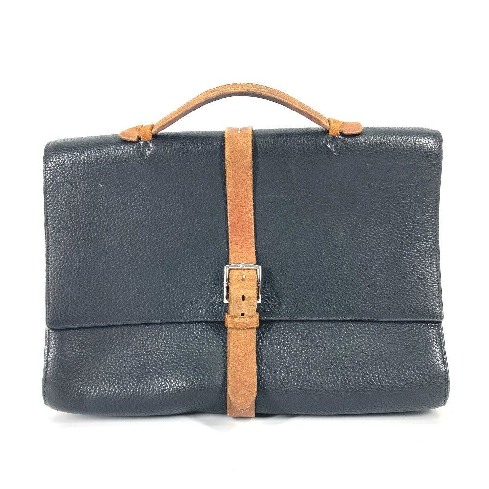 Hermes Hermes Briefcase Ettriveld Document Handbag Business Bag Fjord Men Black Size ONE SIZE - 1 Thumbnail