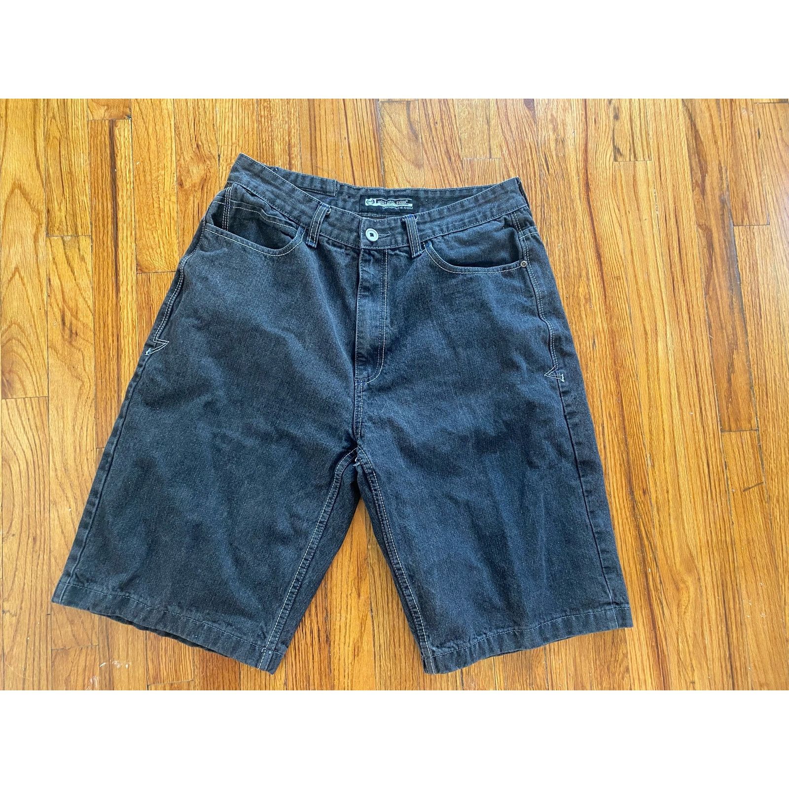 Vintage Most official 7 black baggy jorts jnco girbaud 2000s y2k 34 Size US 34 / EU 50 - 1 Thumbnail