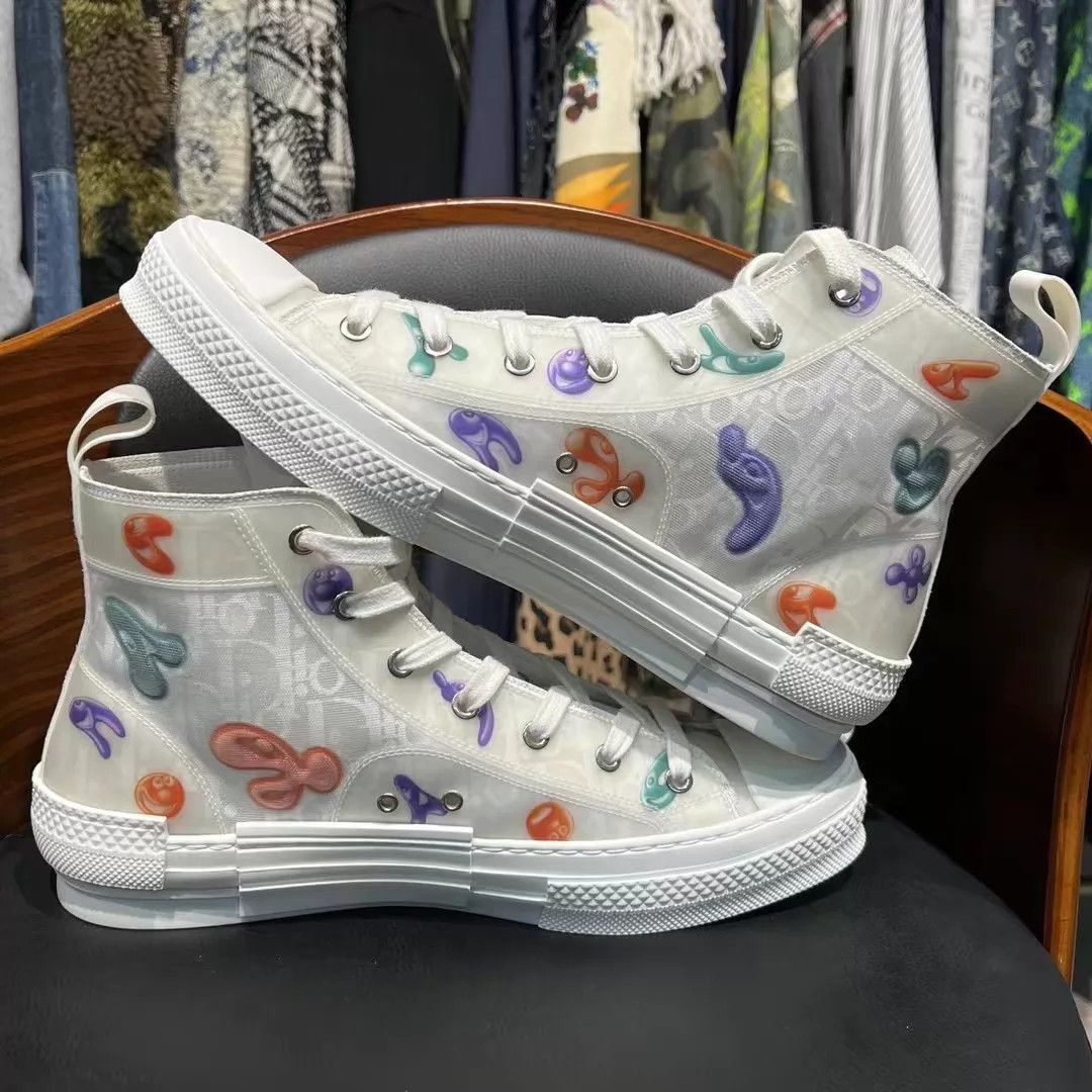 Dior Kenny Scharf x Dior b23 White Graffiti 42 Size US 9 / EU 42 - 5 Thumbnail