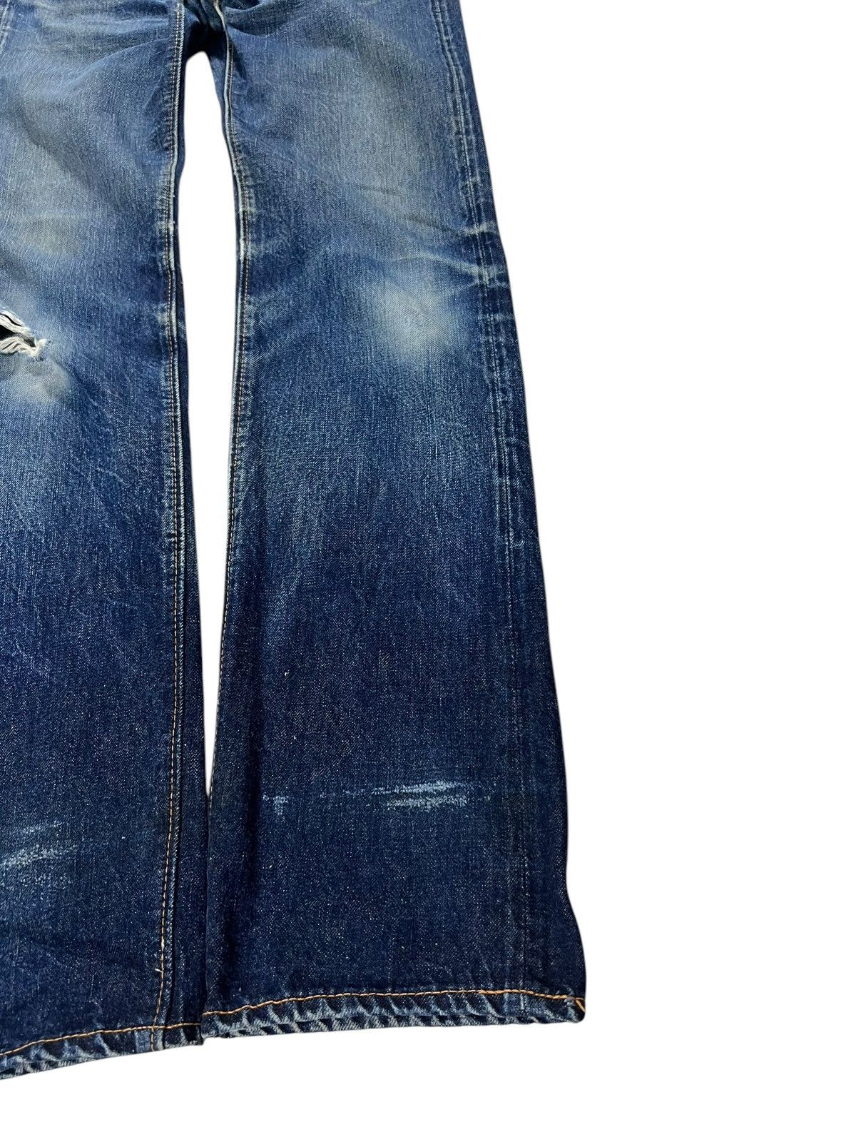If Six Was Nine × Japanese Brand × Le Grande Bleu (L.G.B.) VINTAGE 90’S CANTON SELVEDGE DISTRESSED JEANS Size US 26 / EU 42 - 5 Thumbnail