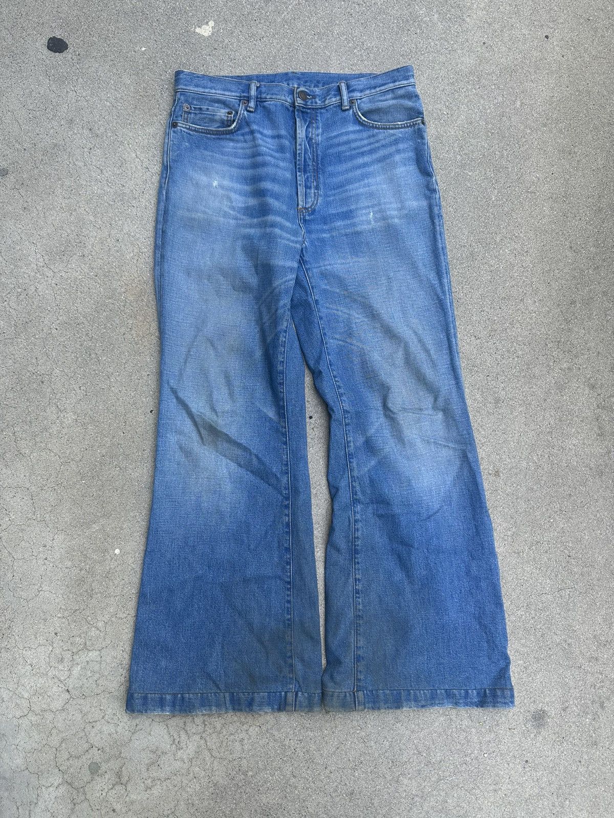 Pre-owned Acne Studios Bootcut Oversized Jeans In Denim