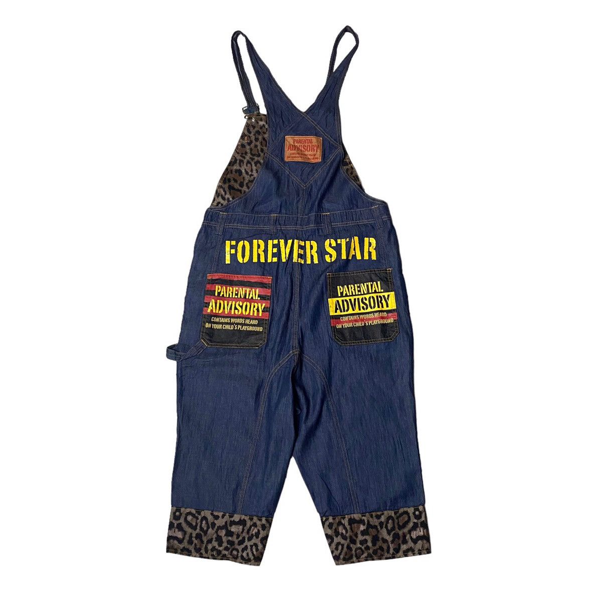 image of 14Th Addiction x Hysteric Glamour Forever Star Skull Hybrid Overall Ifsixwasnine in Denim (Size 34)