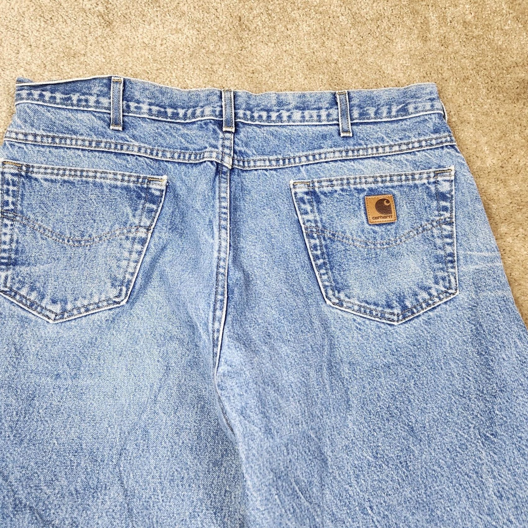 Carhartt Carhartt Vtg B113DST Jeans Mens 38x30 Blue Denim Straight Fit Outdoor Pants B120 Size US 38 / EU 54 - 6 Thumbnail