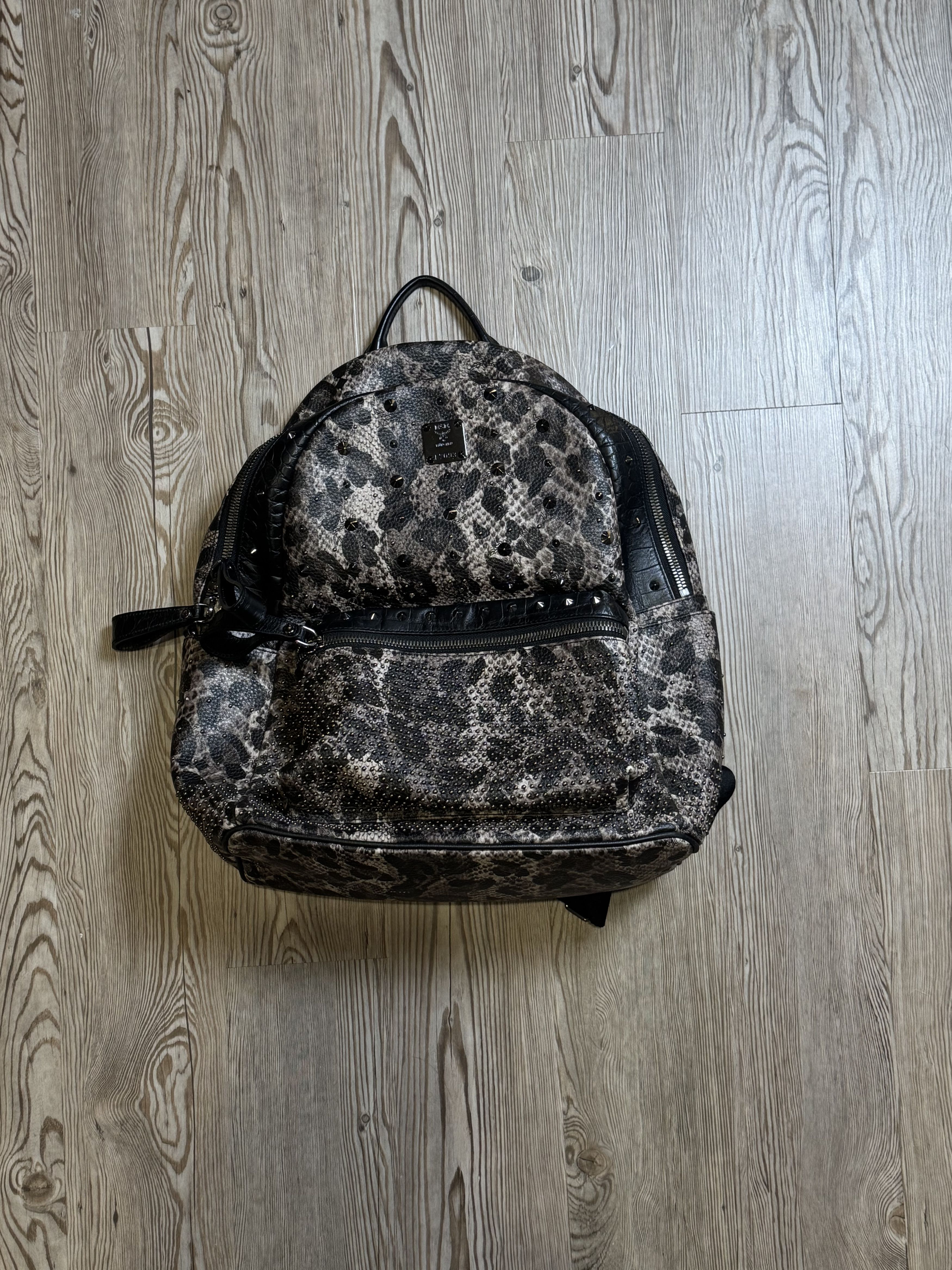 MCM MCM Studded Snake Print Backpack Size ONE SIZE - 3 Thumbnail