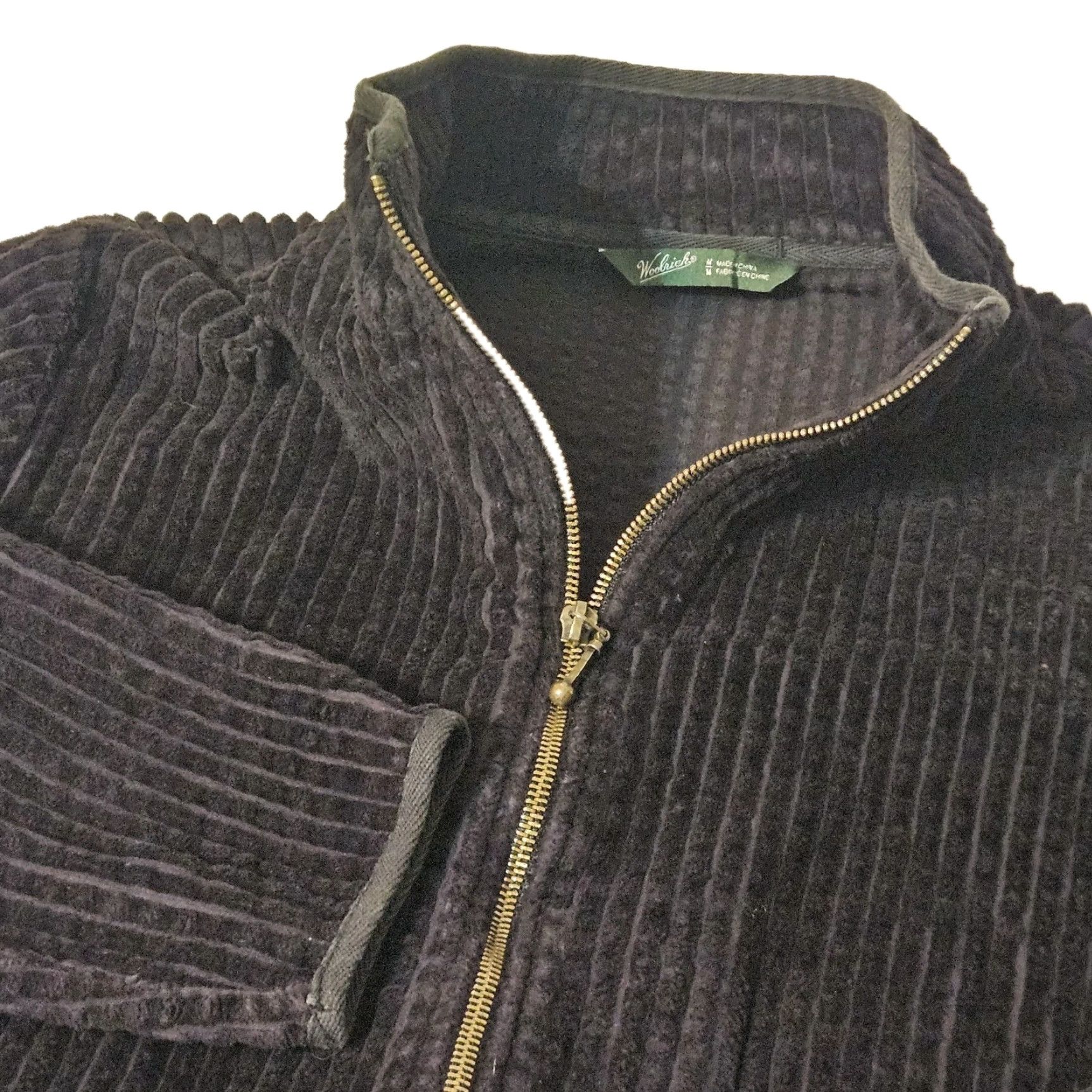 Vintage Woolrich Black Full-Zip Kinsdale Cotton Corduroy Velour Jacket Women M Size M / US 6-8 / IT 42-44 - 2 Thumbnail