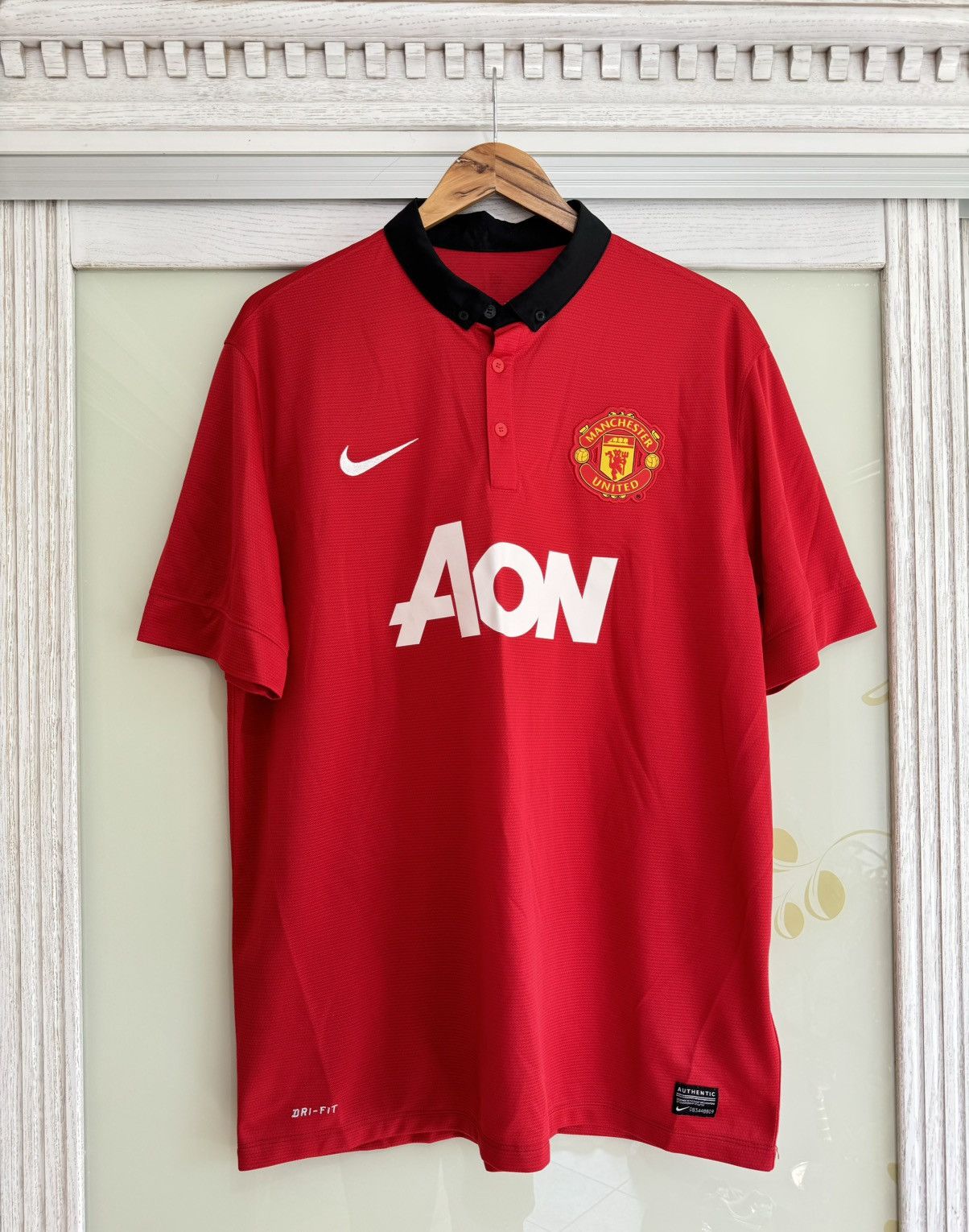 Nike Manchester United 2013-2014 Home Soccer Jersey Football Kit Size US XL / EU 56 / 4 - 1 Thumbnail