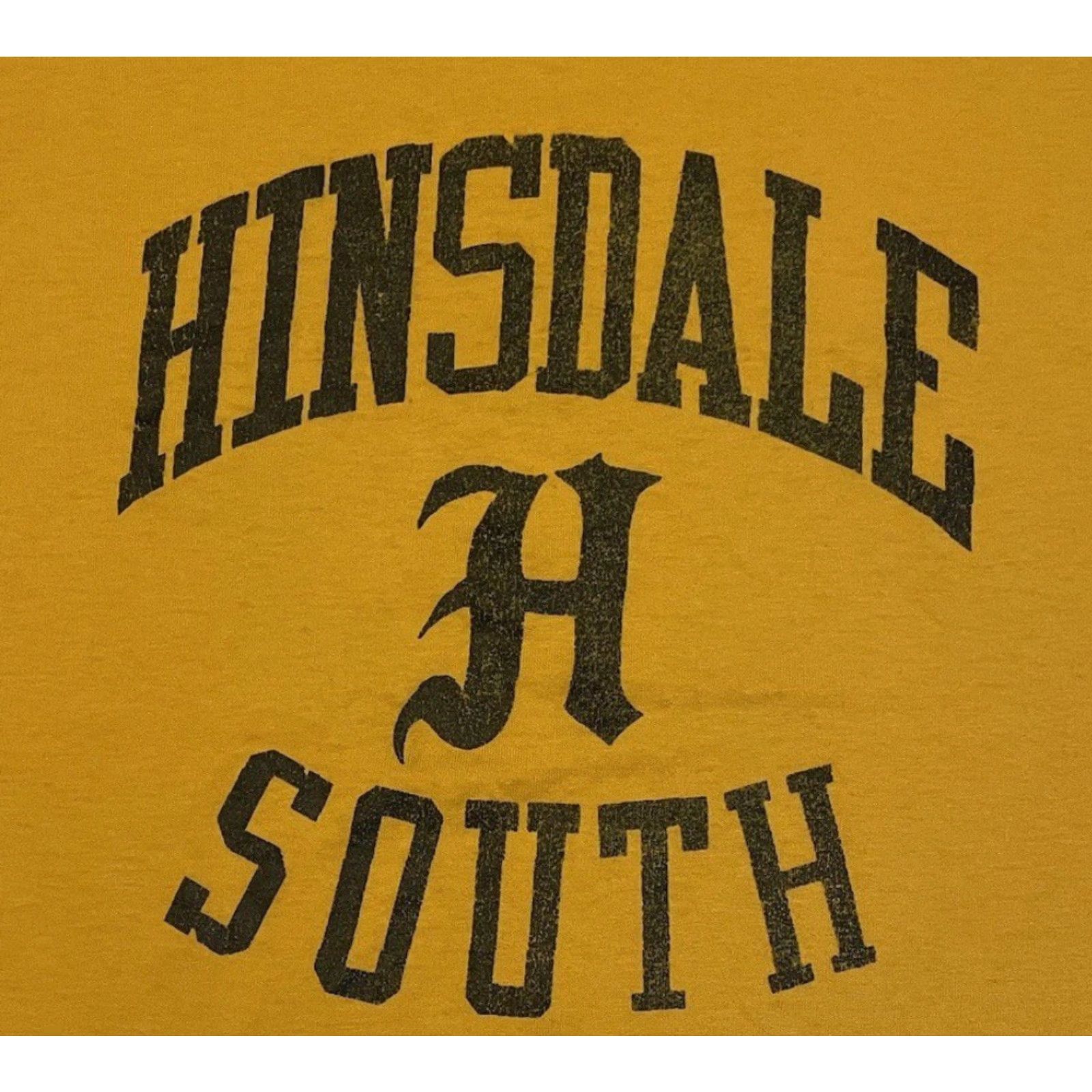 Vintage VINTAGE Hinsdale South High School Shirt XL Yellow 80s 70s 90s Grunge School Sports Gym PE Track & Field USA USA Womens/Mens? Size US XL / EU 56 / 4 - 3 Thumbnail