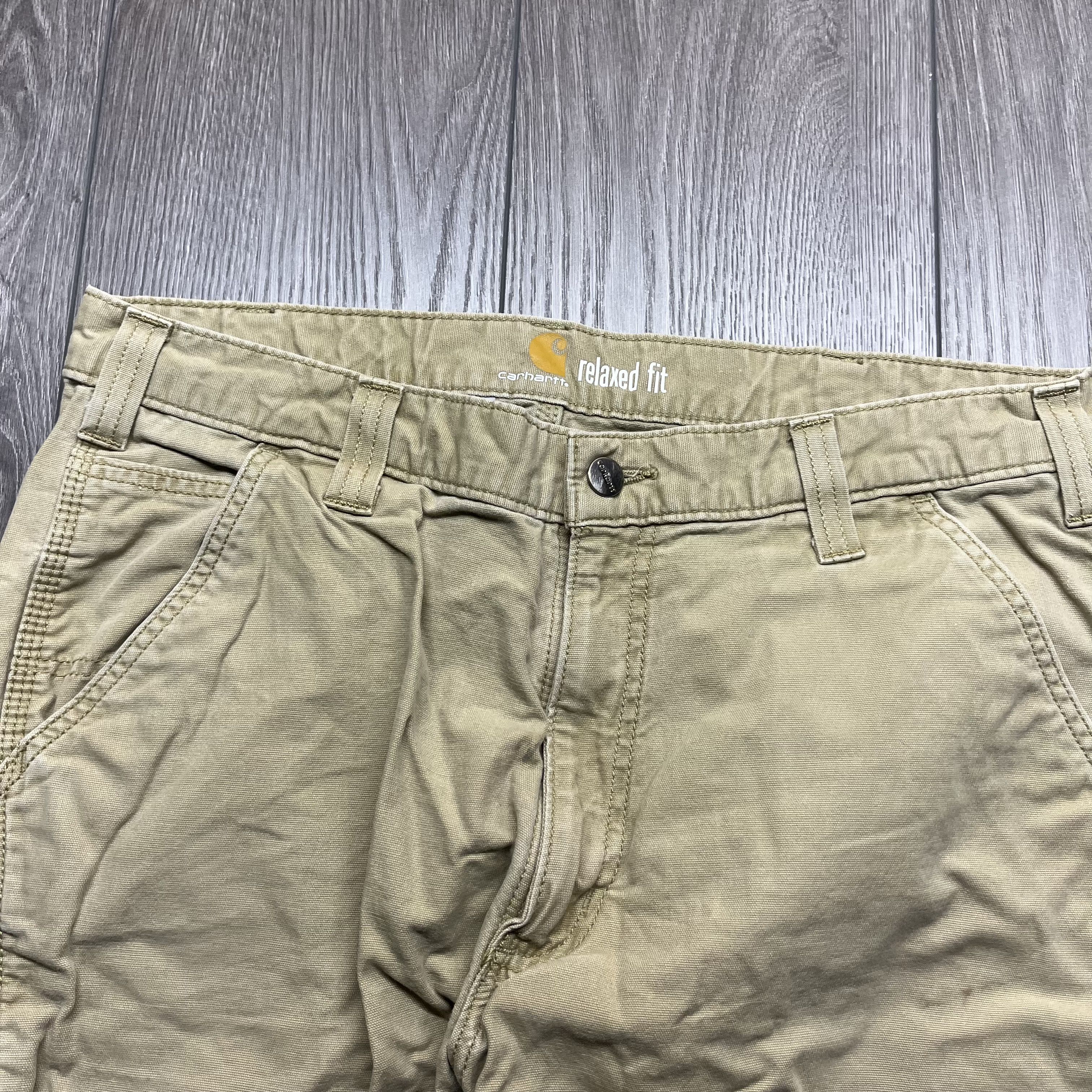 Carhartt × Vintage Vintage Carhartt Workwear Canvas 36 32 Tan Pants Size US 36 / EU 52 - 8 Thumbnail