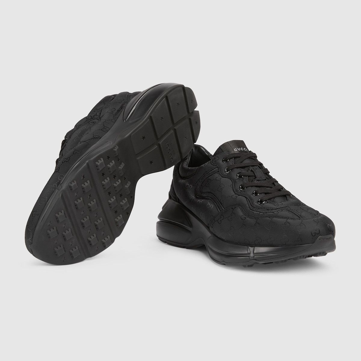 Gucci o1s1wg110225 GG Rhyton Sneakers in Black Size US 5.5 / EU 38 - 6 Thumbnail