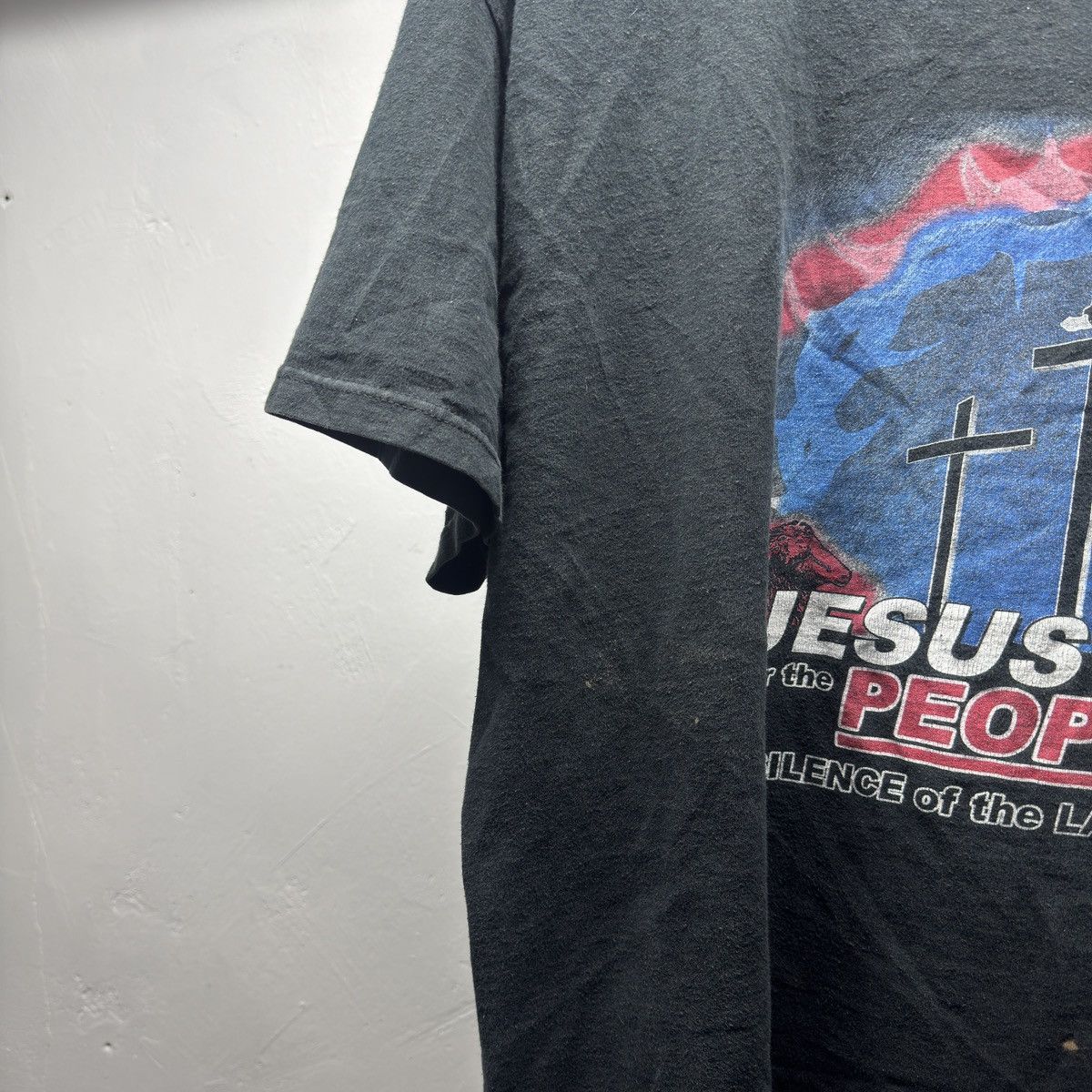 Vintage 90s Jesus Silence of the Lamb Faded Shirt ERD Grunge Size US XL / EU 56 / 4 - 5 Thumbnail