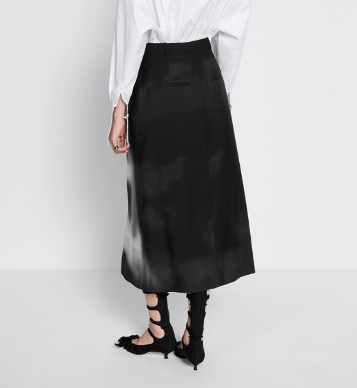 Dior o1w1db11225 421J15 Mid-Length Skirt in Black/White Size 27" / US 4 / IT 40 - 7 Thumbnail