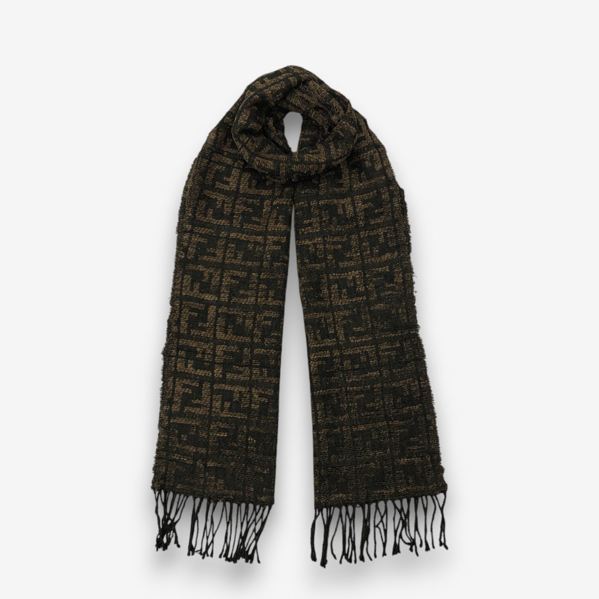 Japanese Brand Vintage Fendi Scarf Muffler Wool FF Monogram Scarves Size ONE SIZE - 1 Thumbnail