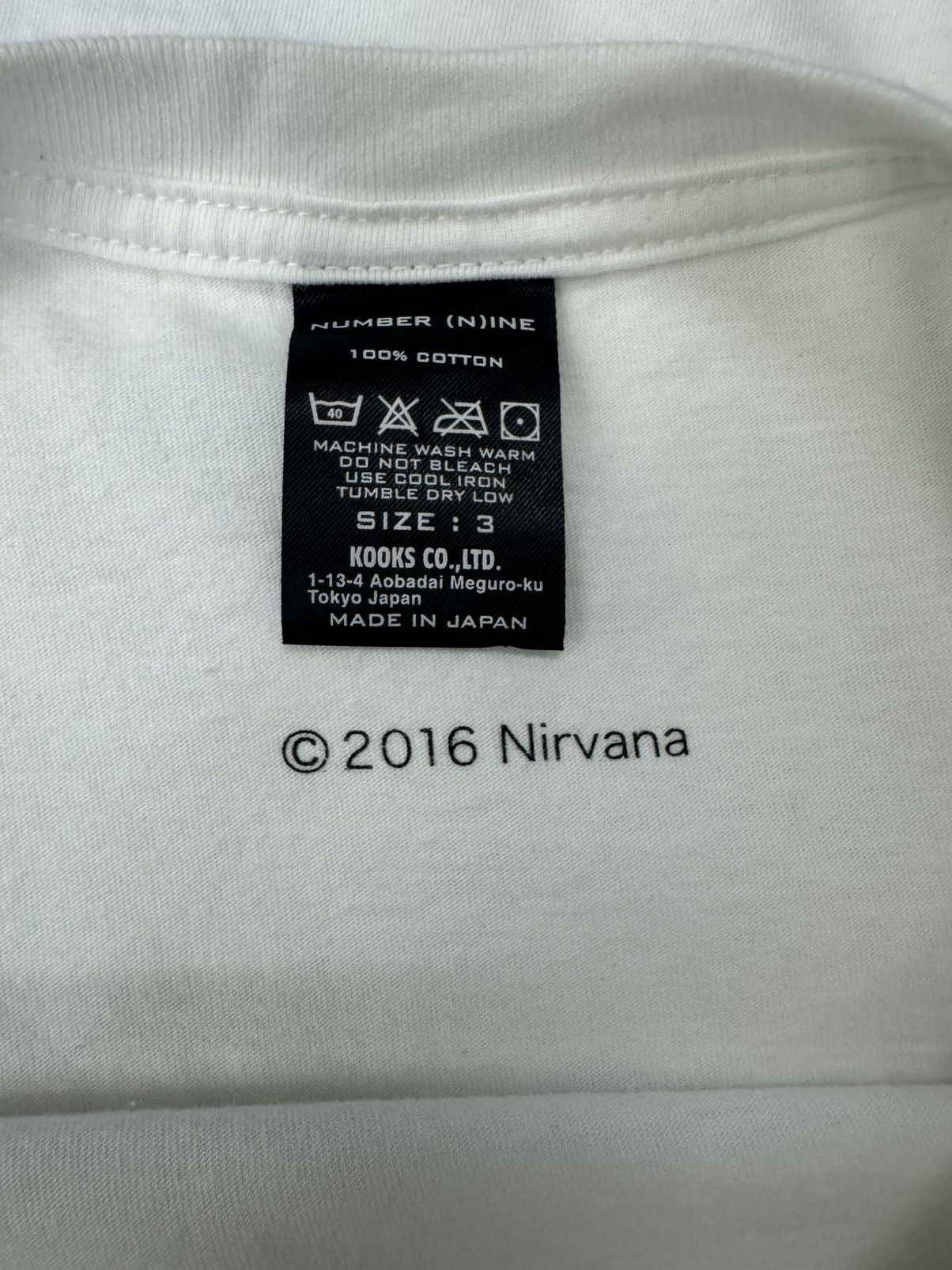 Number (N)ine Number Nine x Nirvana Tee Size US L / EU 52-54 / 3 - 9 Thumbnail