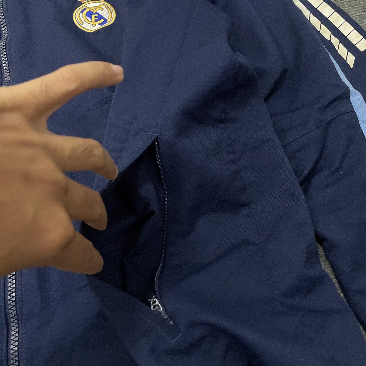 Adidas × Vintage Vintage 2005 Adidas x Real Madrid UEFA Track Jacket Rare Size US L / EU 52-54 / 3 - 4 Thumbnail