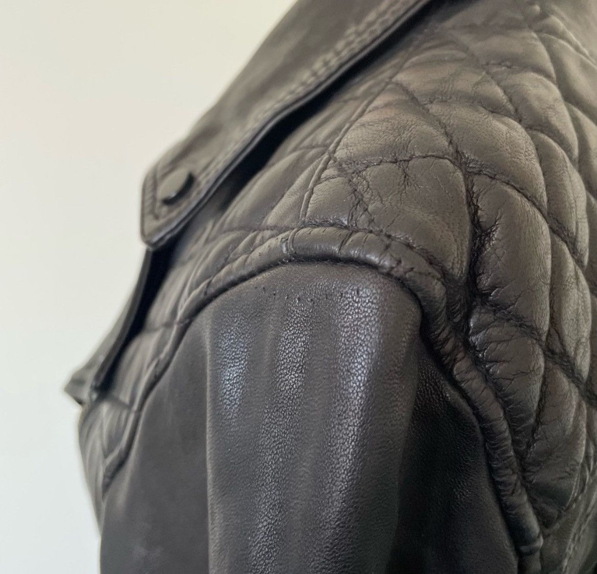 Allsaints ALLSAINTS Conroy Quilted Leather Moto Motorcycle Jacket Size M / US 6-8 / IT 42-44 - 8 Thumbnail