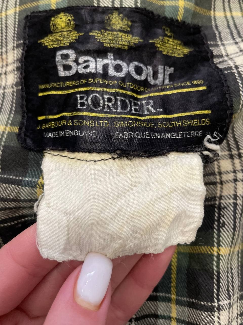 Barbour Vintage Barbour Border Waxed Cotton Jacket Made In England Size US L / EU 52-54 / 3 - 22 Thumbnail