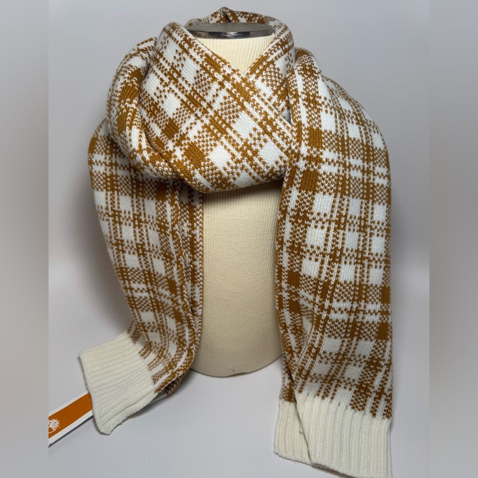 Timberland Timberland Reversible Plaid Scarf Orange & White NWT Winter Size ONE SIZE - 1 Thumbnail