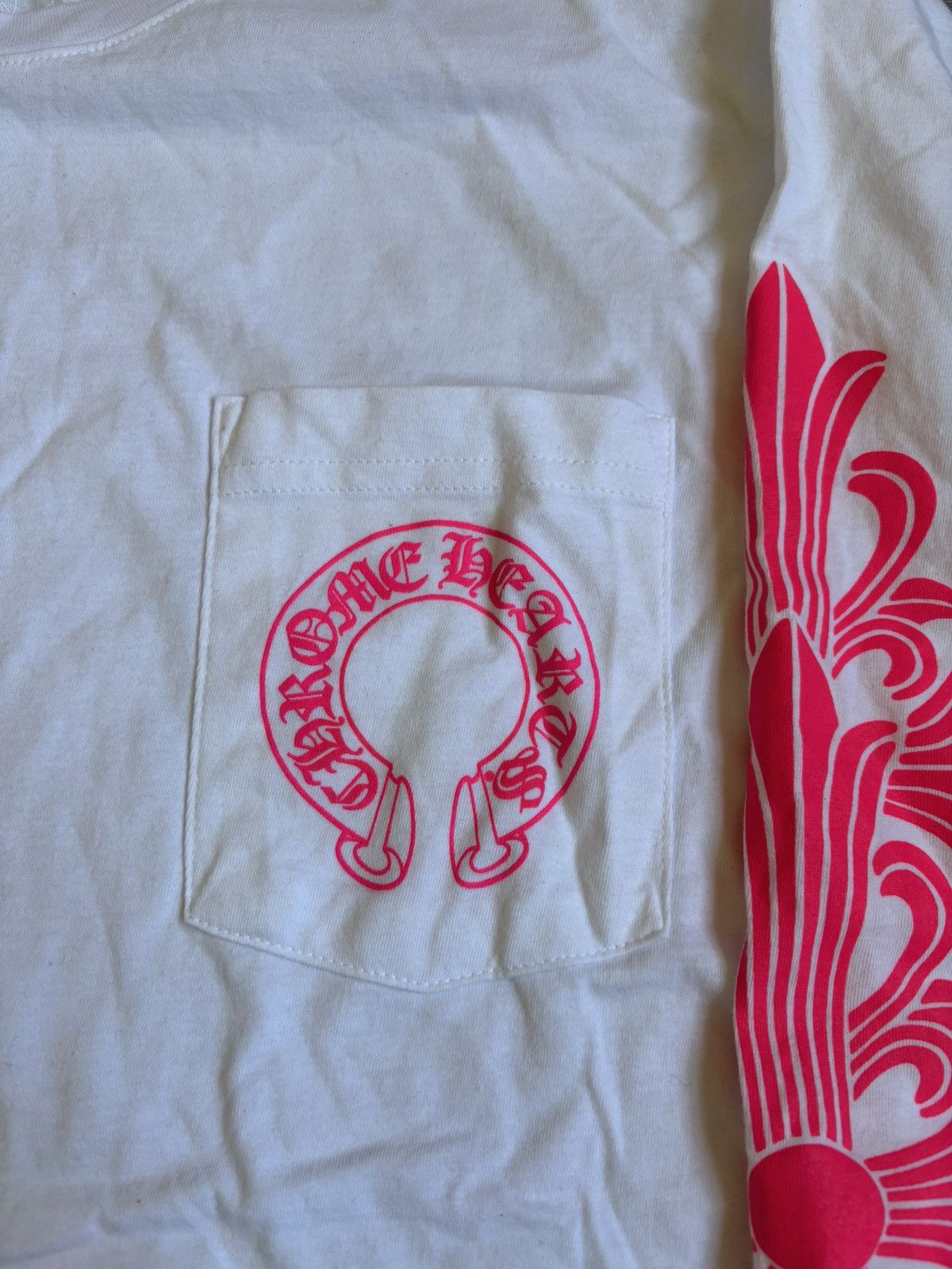 Chrome Hearts Chrome Hearts Pink Floral White LS Tee Size US XL / EU 56 / 4 - 3 Thumbnail