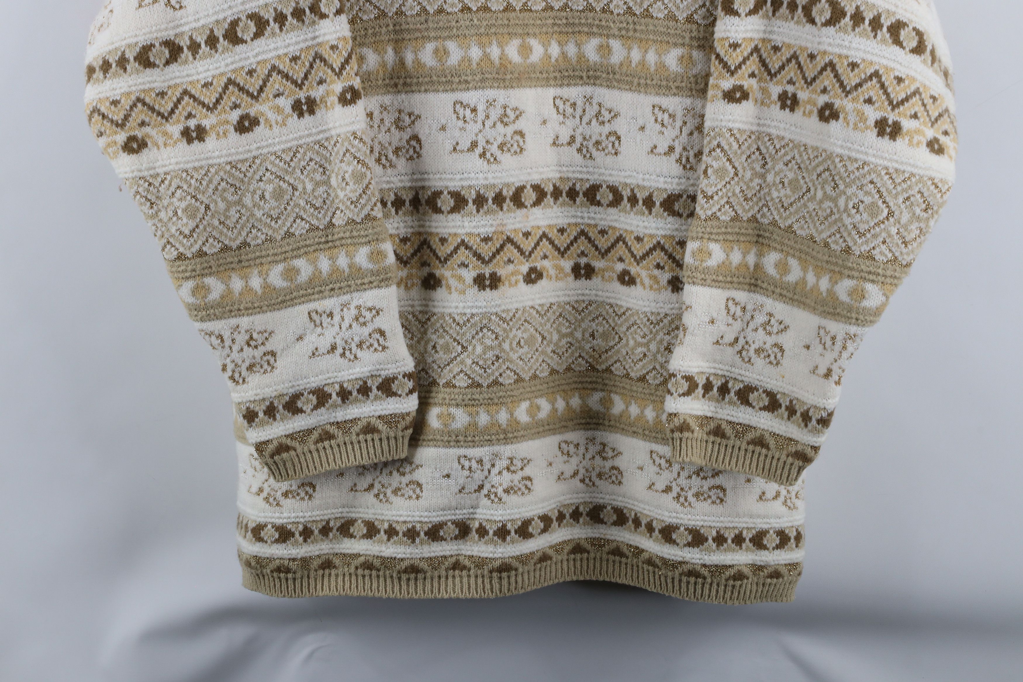 Vintage Vintage 90s Streetwear Fair Isle Knit Tunic Sweater USA Size XXL / US 16-18 / IT 52-54 - 3 Thumbnail
