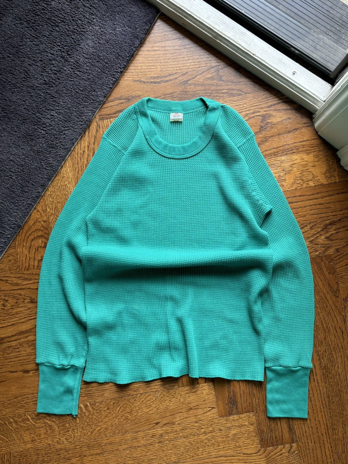 Fruit Of The Loom × Vintage 1980s Fruit of the Loom Thermal L/S 1970s Vintage Waffle Men Size US S / EU 44-46 / 1 - 2 Thumbnail