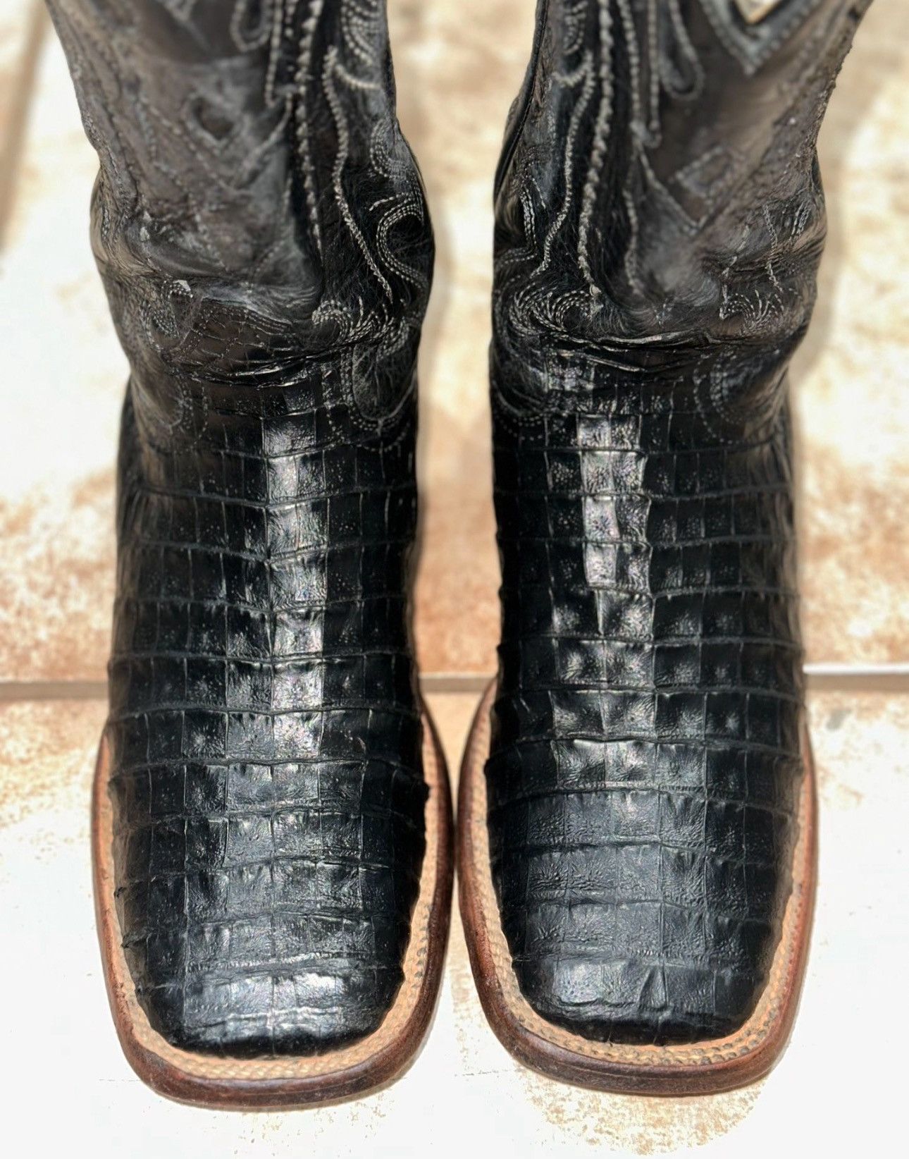 Vintage Crocodile boots Size US 6.5 / EU 39-40 - 2 Thumbnail