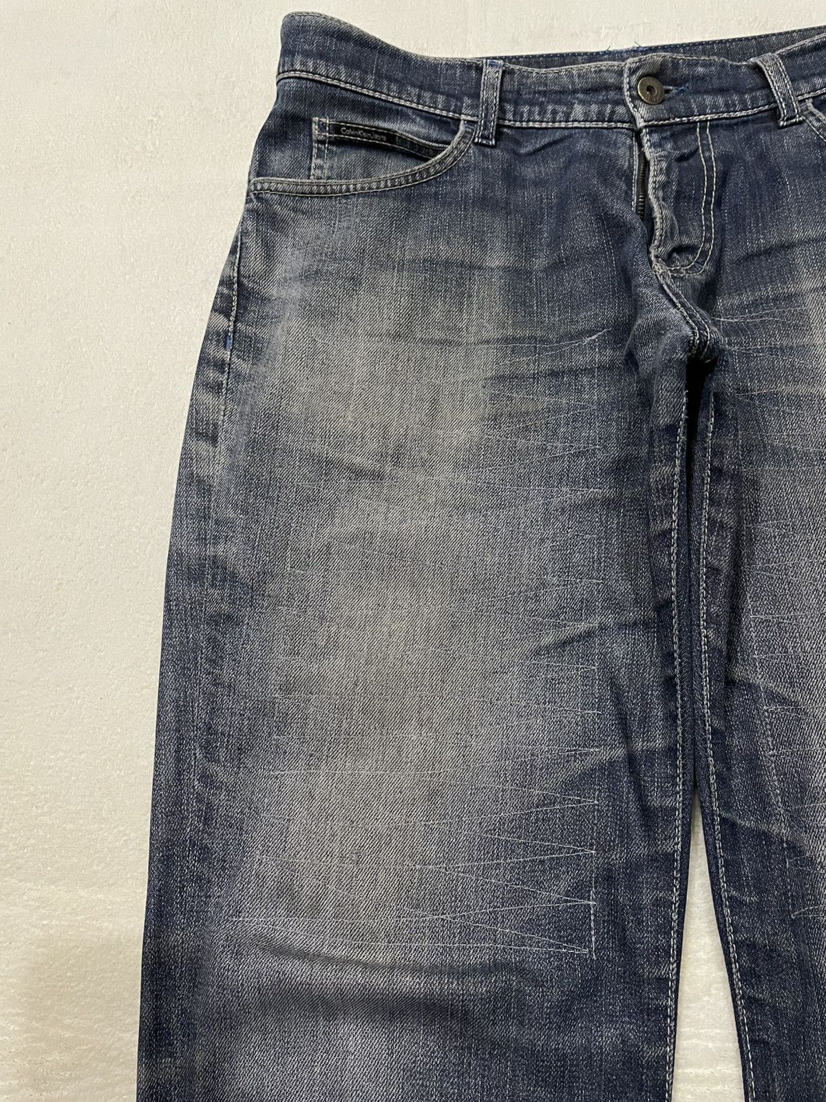 Calvin Klein Vintage Calvin Klein Jeans Straight Cut Distress Faded Jean Size US 33 - 5 Thumbnail