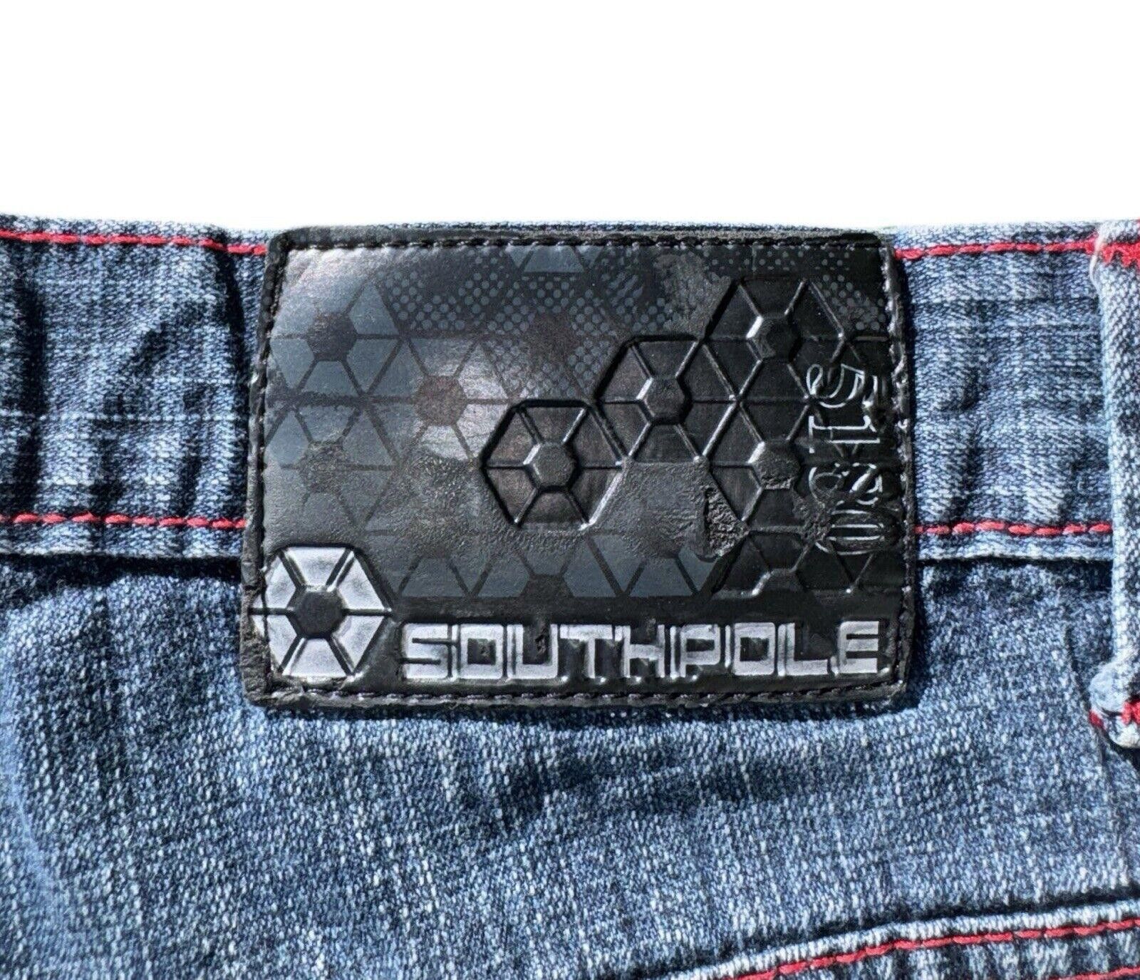 Southpole SouthPole Red Stitching Skater Y2K Baggy Grunge Jeans 32x32 Size US 32 / EU 48 - 4 Thumbnail