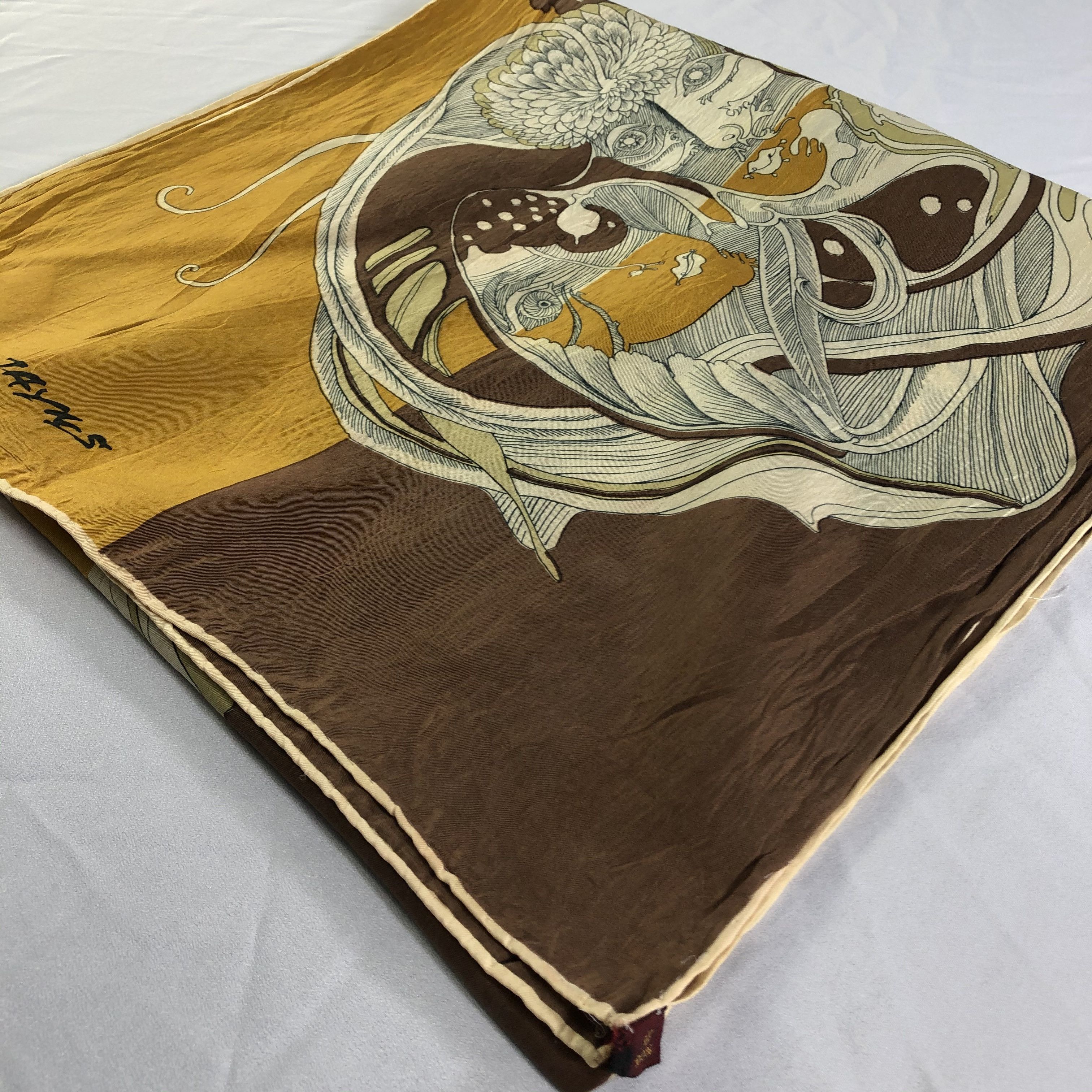 Vintage Vintage Silk Scarf Size ONE SIZE - 3 Thumbnail