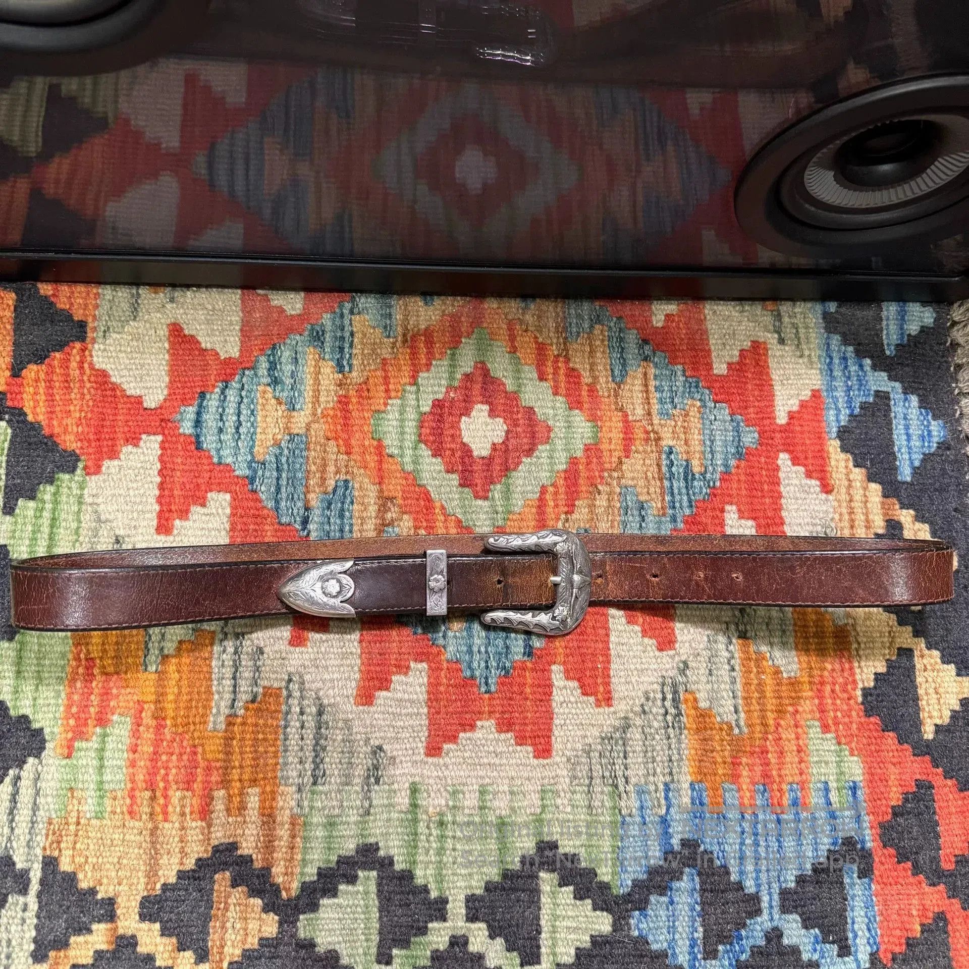 Polo Ralph Lauren Ralph Lauren Silver Buckle Leather Belt. Size ONE SIZE - 3 Thumbnail