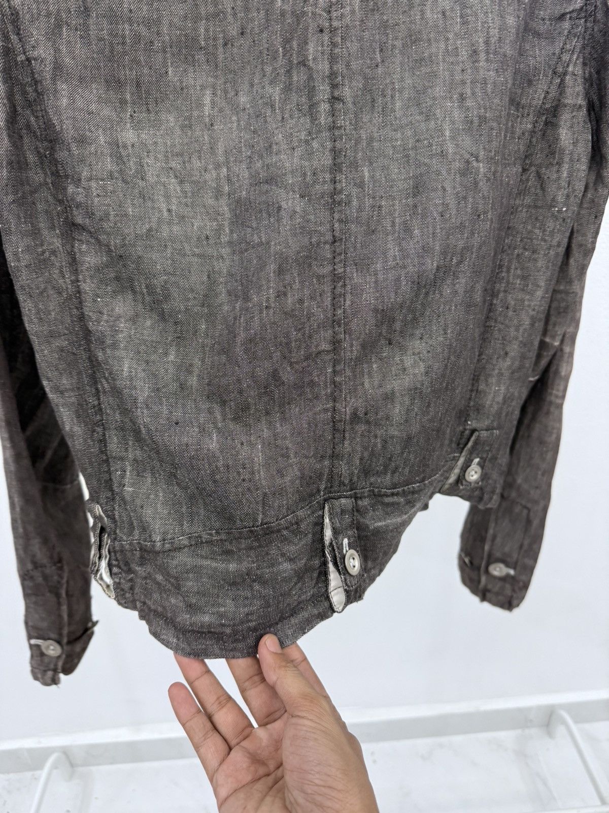 Beams Plus Vintage Distressed BEAMS Double Collar Denim Jacket Size S / US 4 / IT 40 - 12 Thumbnail