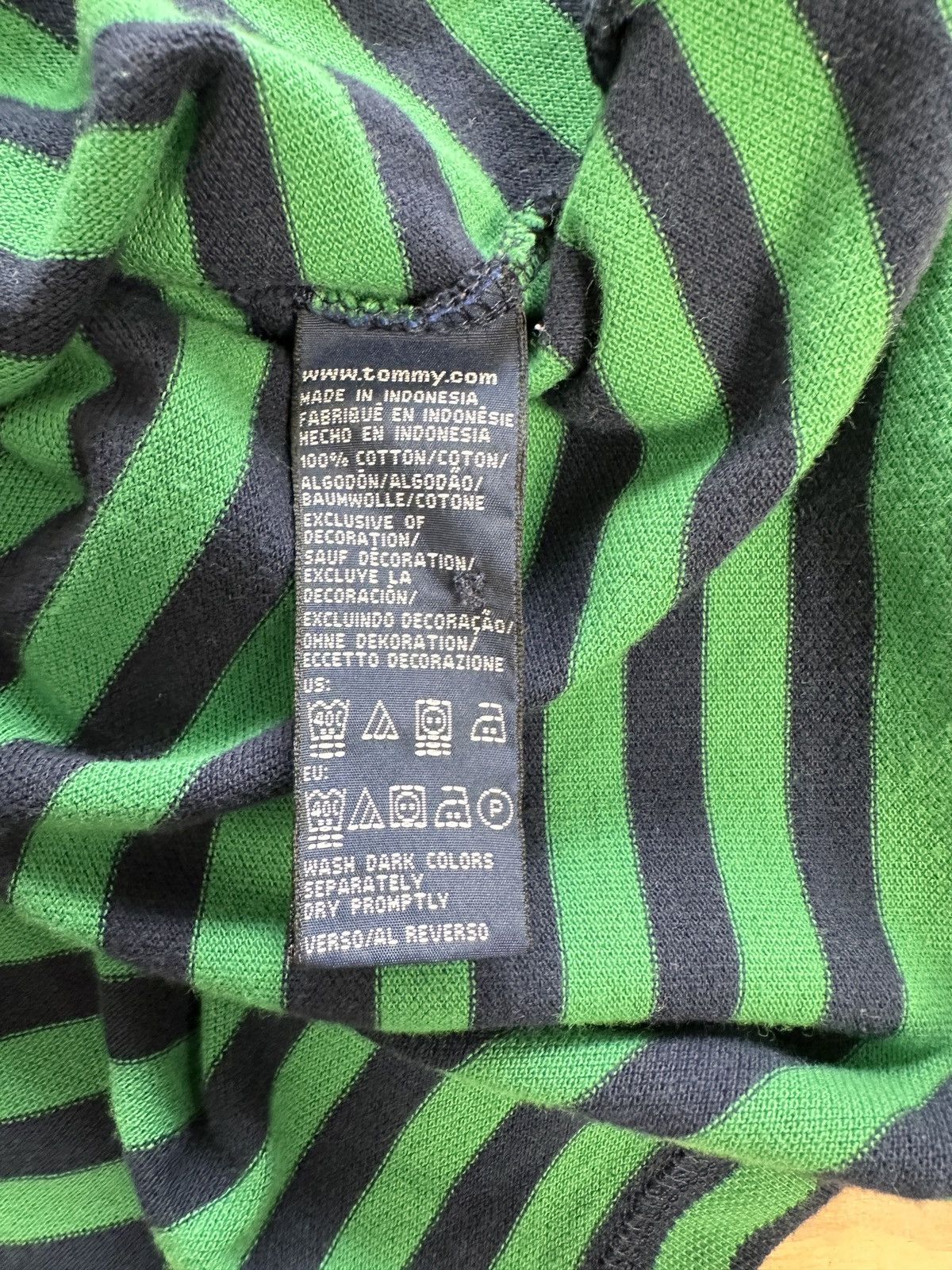 Tommy Hilfiger Tommy Hilfiger green and blue stripped short-sleeve polo. Size US M / EU 48-50 / 2 - 4 Thumbnail
