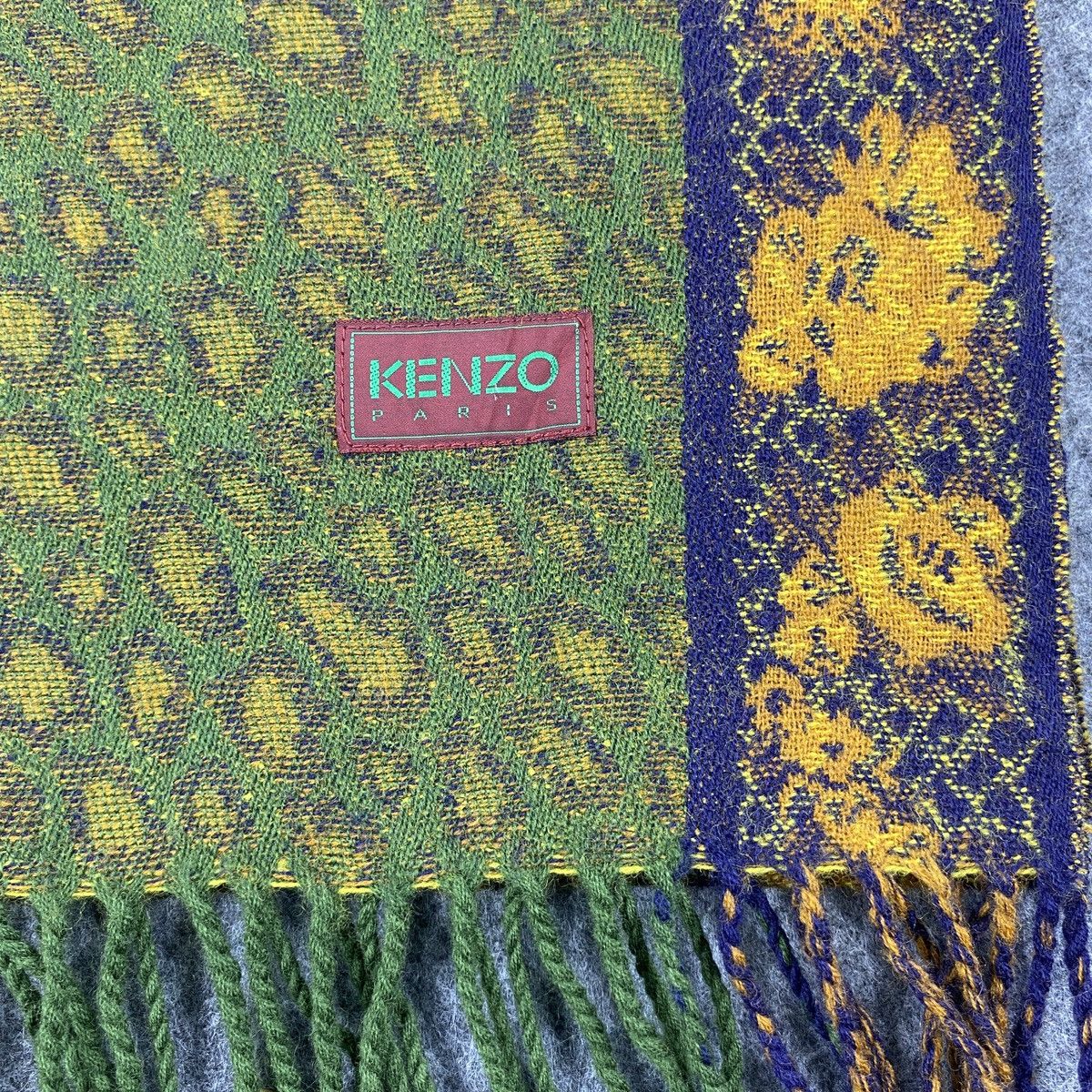 Kenzo × Vintage Kenzo Scarf # Muffler # Neckwear # D322 Size ONE SIZE - 2 Thumbnail
