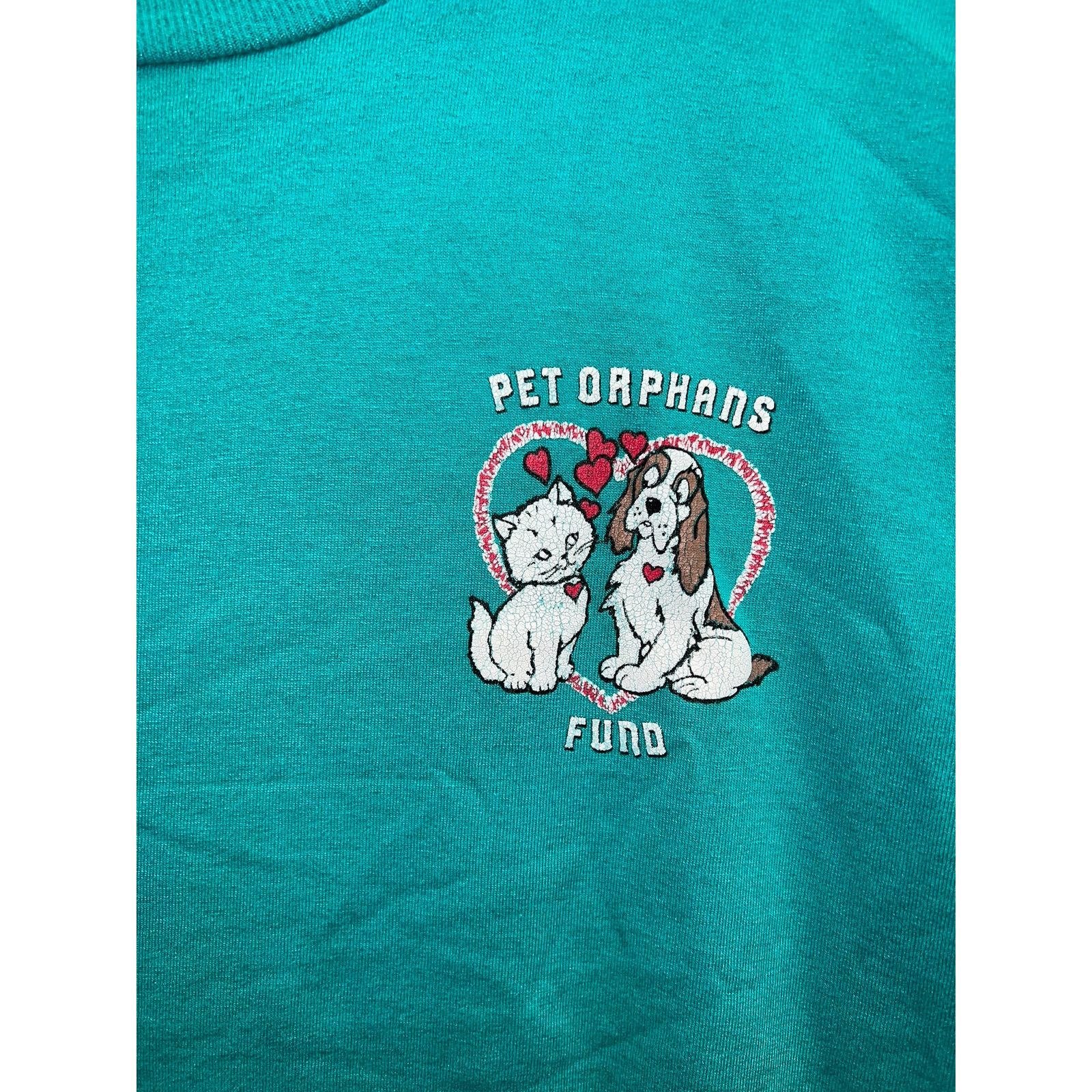 Jerzees Vintage Pet Orphans Shirt Pet Fund Graphic Cat Dog X-Large Size US XL / EU 56 / 4 - 3 Thumbnail