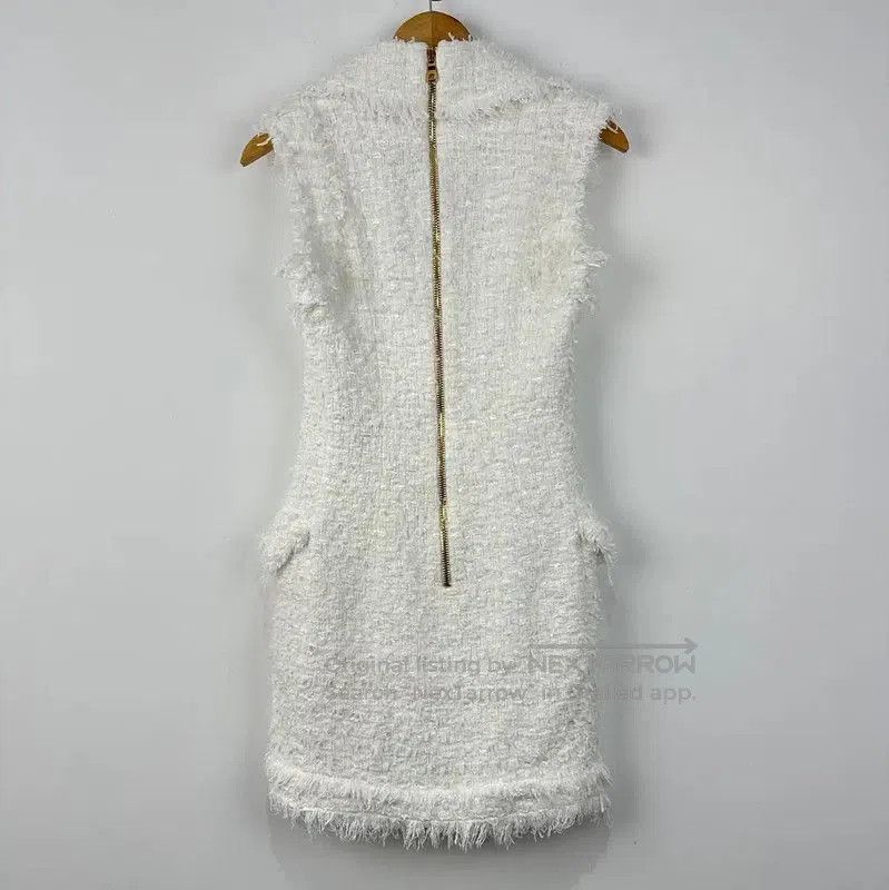 Balmain Balmain White Cotton Dress Size S . Size S / US 4 / IT 40 - 2 Thumbnail