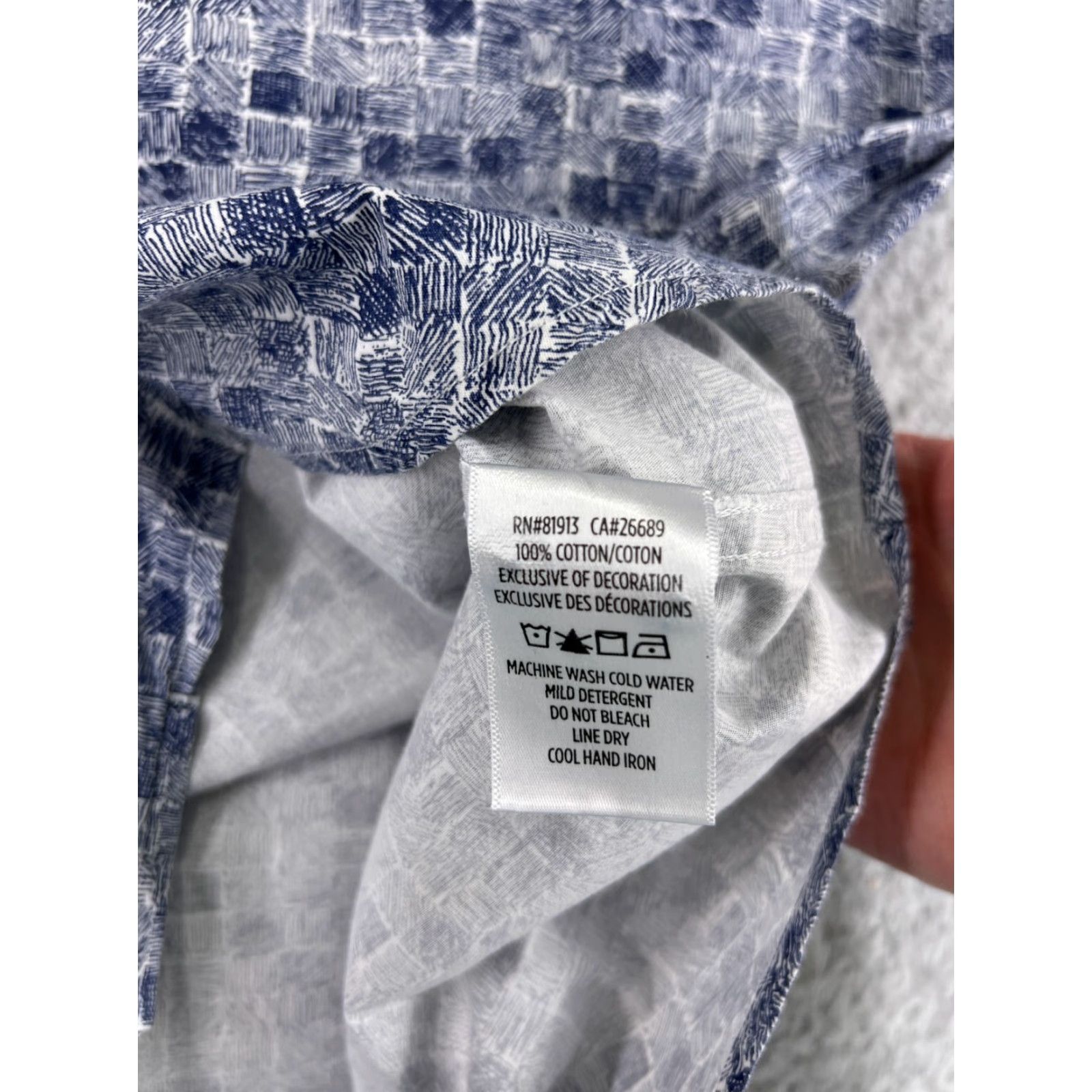 Robert Graham Robert Graham Shirt Mens Small Blue Button-Up Long Sleeve 100% Cotton Check Size US S / EU 44-46 / 1 - 4 Thumbnail