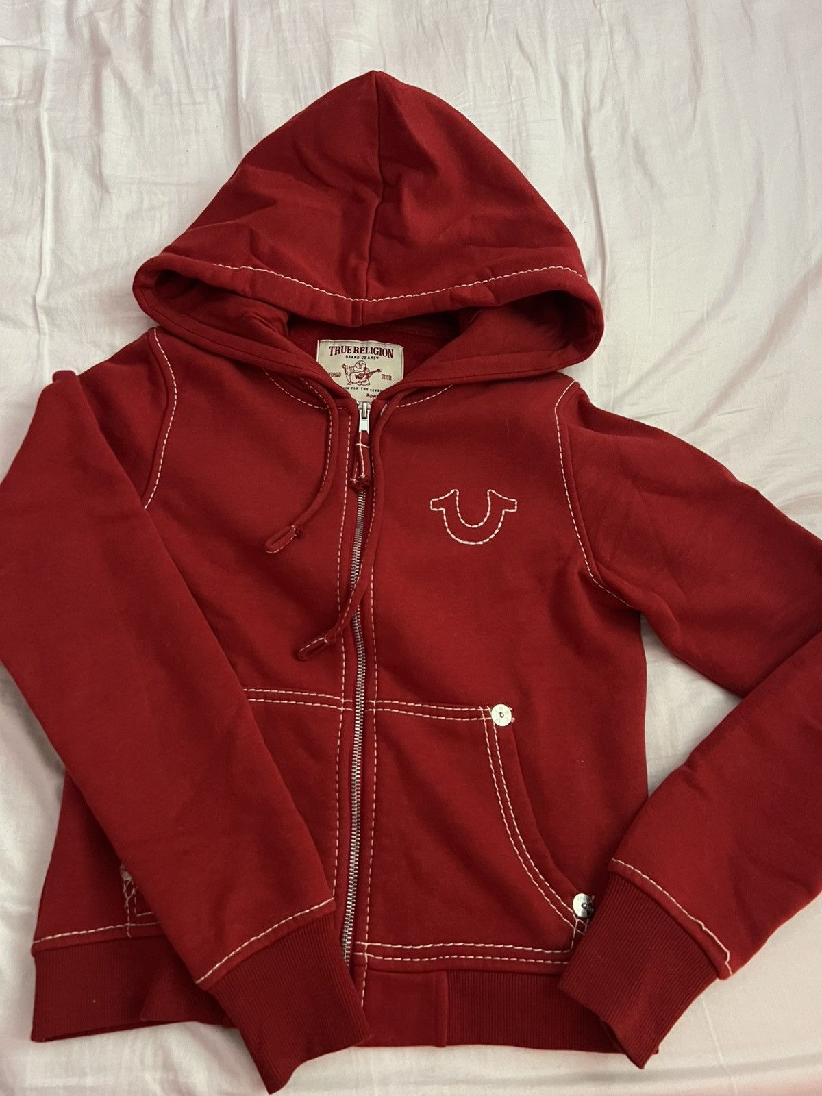True Religion Red Zip Up True Religion Jacket Size XS / US 0-2 / IT 36-38 - 1 Thumbnail