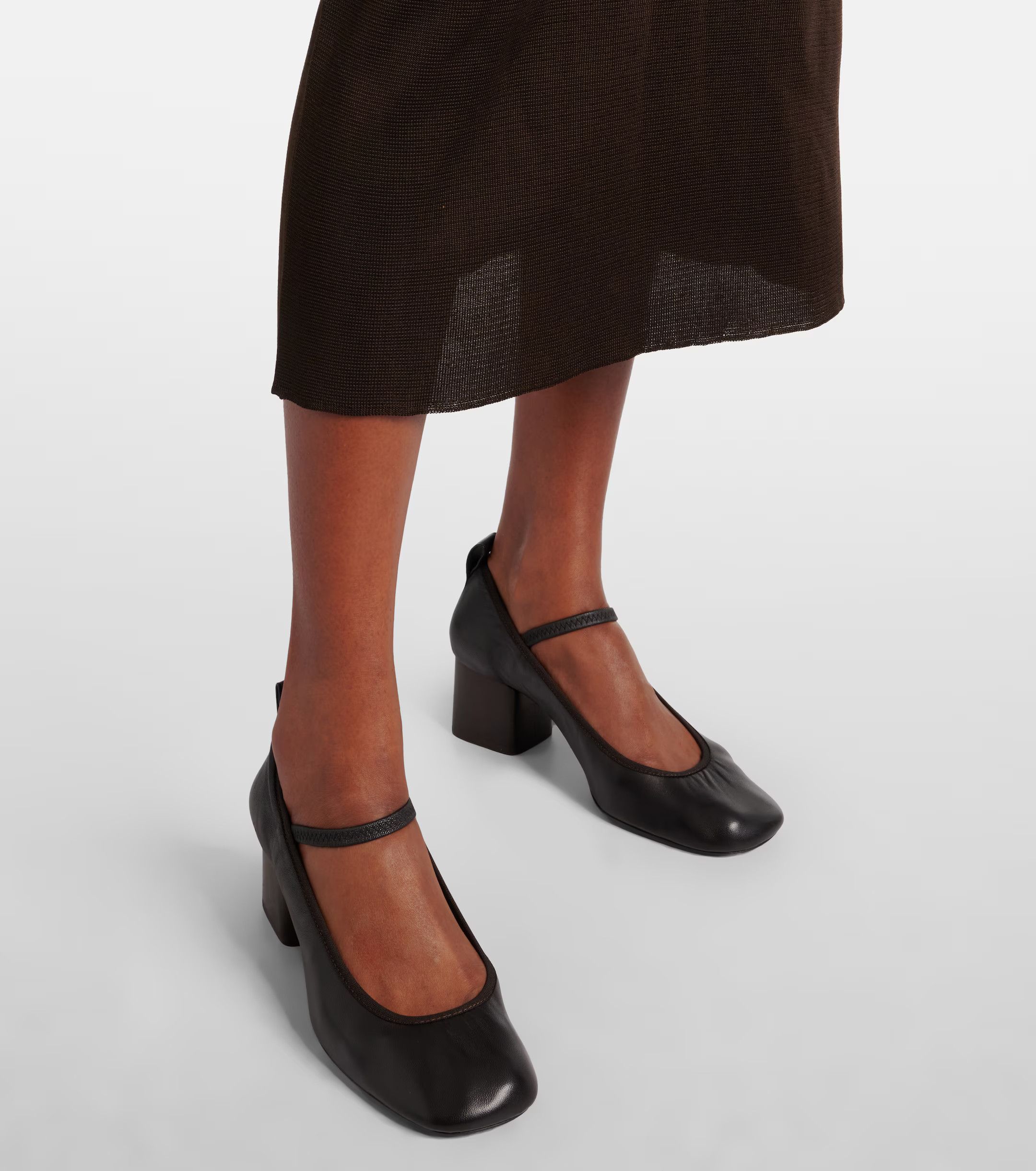 Lemaire o1s22i1n1024 Nappa Leather Ballerina Pumps in Brown Size US 6 / IT 36 - 5 Thumbnail