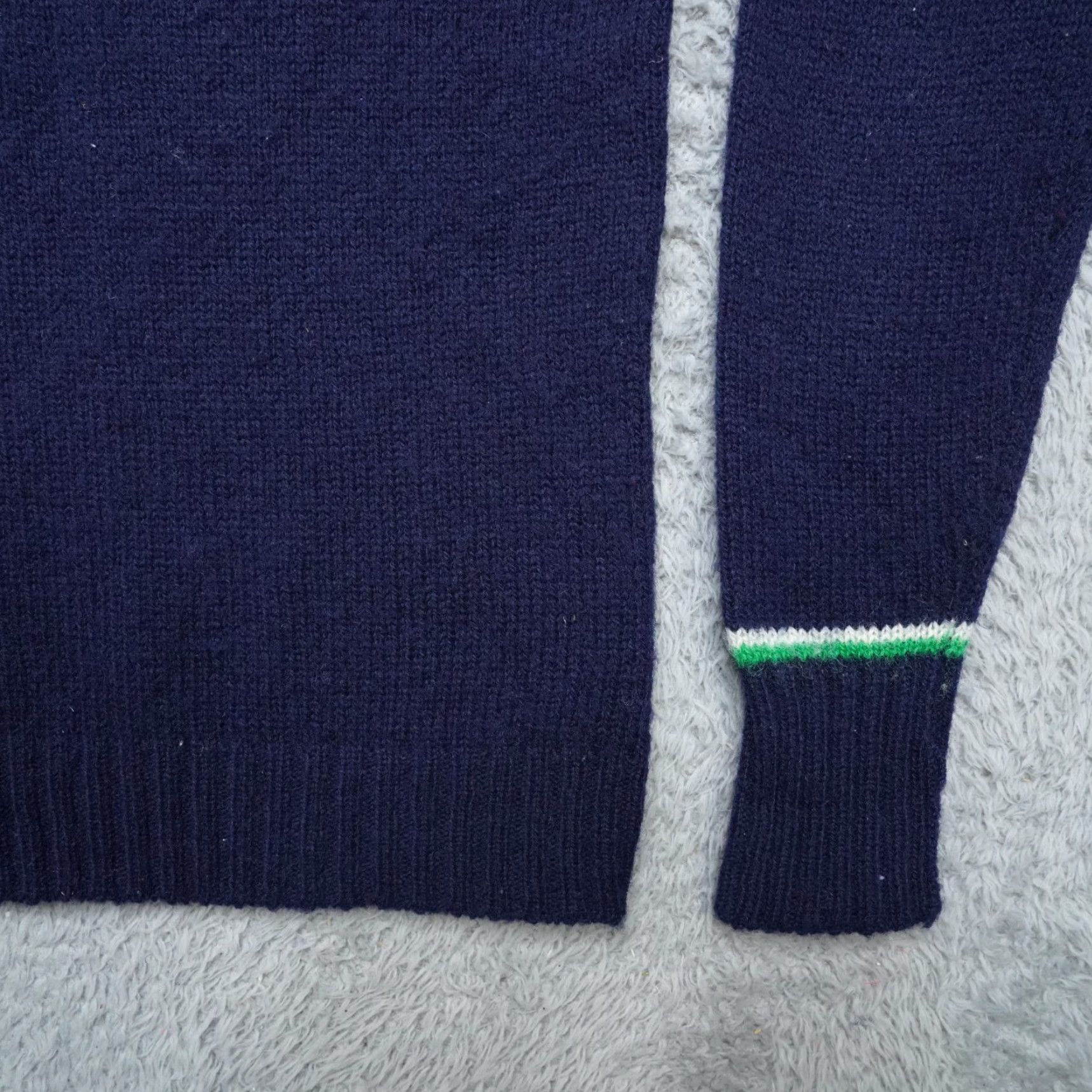 Vintage VINTAGE Point Of View Sweater Shirt Unisex Adults Knit Wool Blue 80s 90s Cable V-Neck Long Sleeve Pullover Medium M Size M / US 6-8 / IT 42-44 - 7 Thumbnail