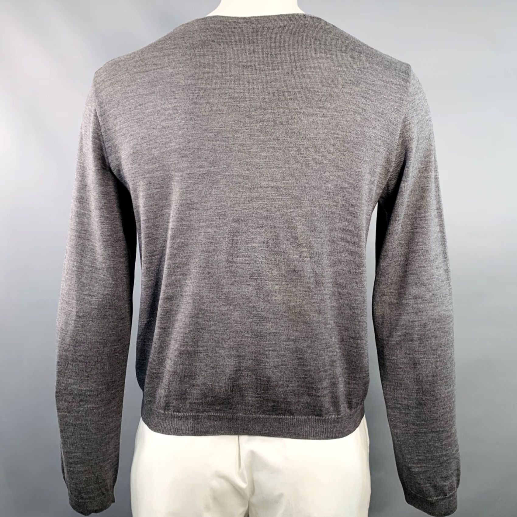 Miu Miu MIU MIU Cardigan Size L Grey Wool Button Down Two Pockets Size US L / EU 52-54 / 3 - 4 Thumbnail