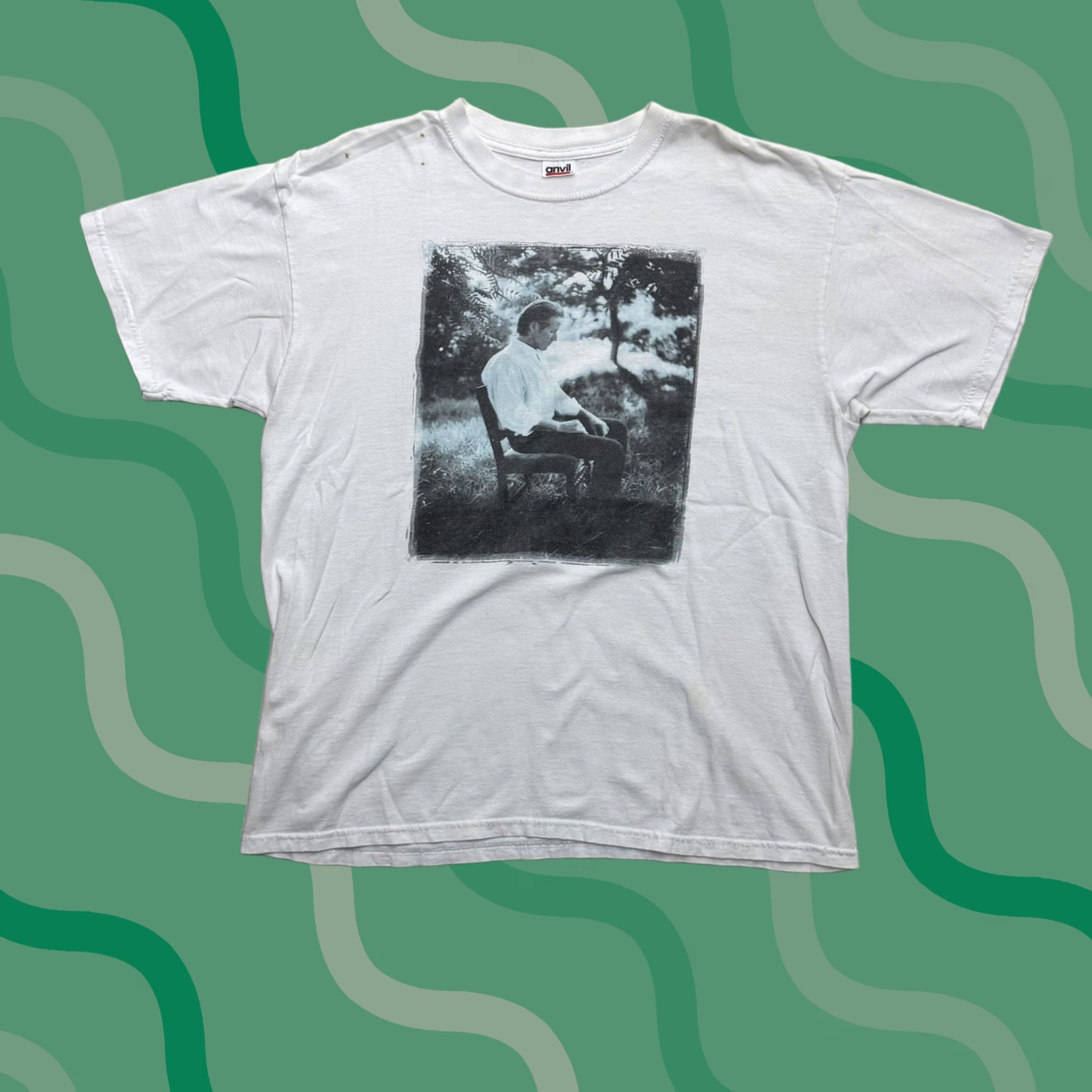 Anvil VINTAGE Don Henley Shirt Mens XL White Inside Job 2000 Tour Anvil Graphic Tee Size US XL / EU 56 / 4 - 1 Thumbnail